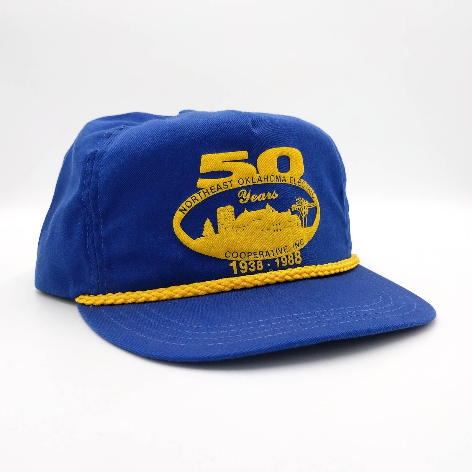 Vintage Vintage 50 Years NE Oklahoma Electric 1988 Trucker Hat 80s Size ONE SIZE - 3 Thumbnail