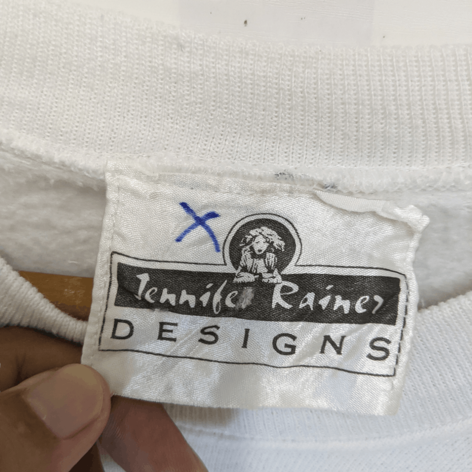 Fruit Of The Loom 80's JENNIFER RAINER x FOTL Us Flag Big Image Sweatshirt Size US XL / EU 56 / 4 - 10 Thumbnail