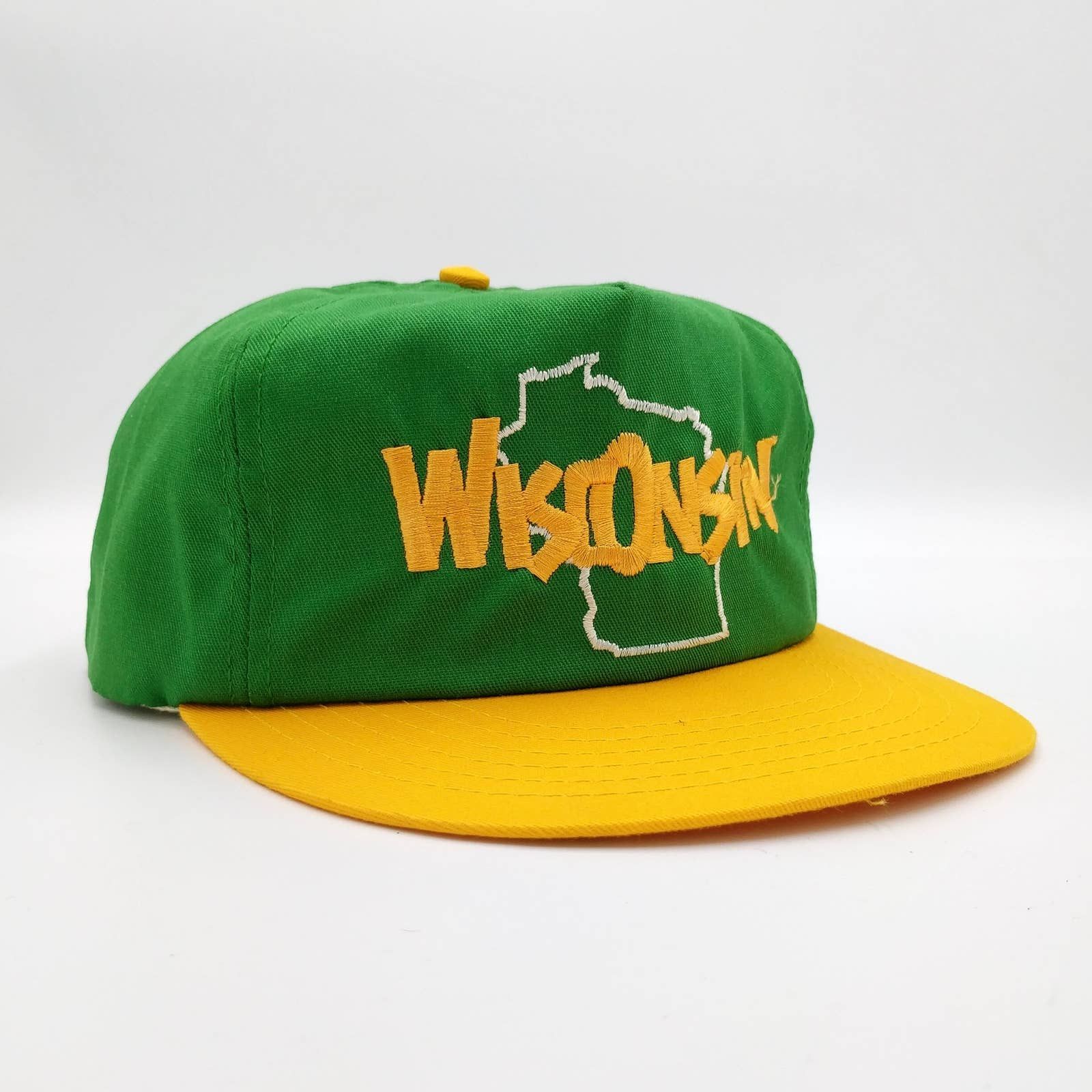 Vintage Vintage Wisconsin State Snapback Trucker Hat Union Made USA Size ONE SIZE - 1 Thumbnail