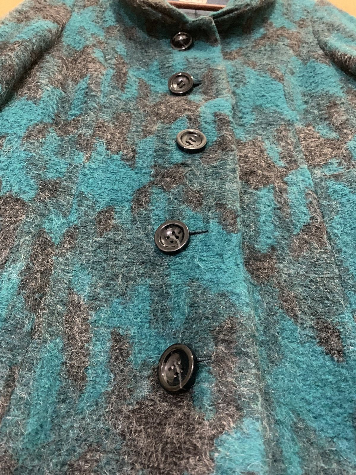 Japanese Brand × Other RENAULT Abstract Fullprint Mohair Parka Trench Coat Jacket Size M / US 6-8 / IT 42-44 - 8 Thumbnail