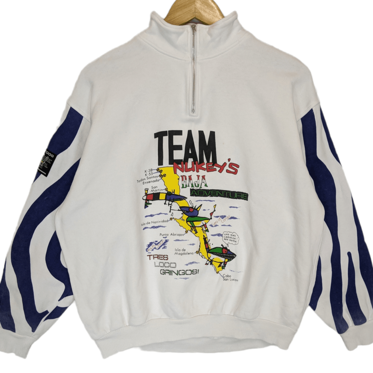 American Apparel 80's NUKEY DOG Teams USA Baja Adventure Surfwear Sweatshirt Size US M / EU 48-50 / 2 - 2 Thumbnail