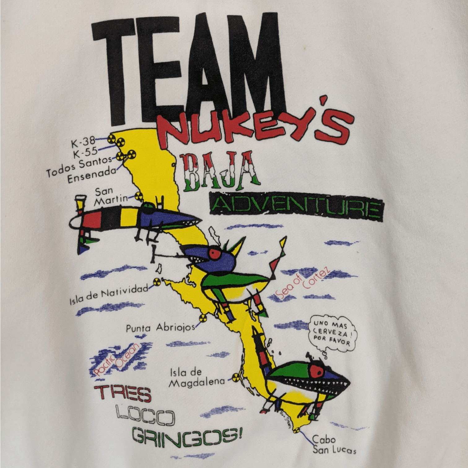 American Apparel 80's NUKEY DOG Teams USA Baja Adventure Surfwear Sweatshirt Size US M / EU 48-50 / 2 - 5 Thumbnail