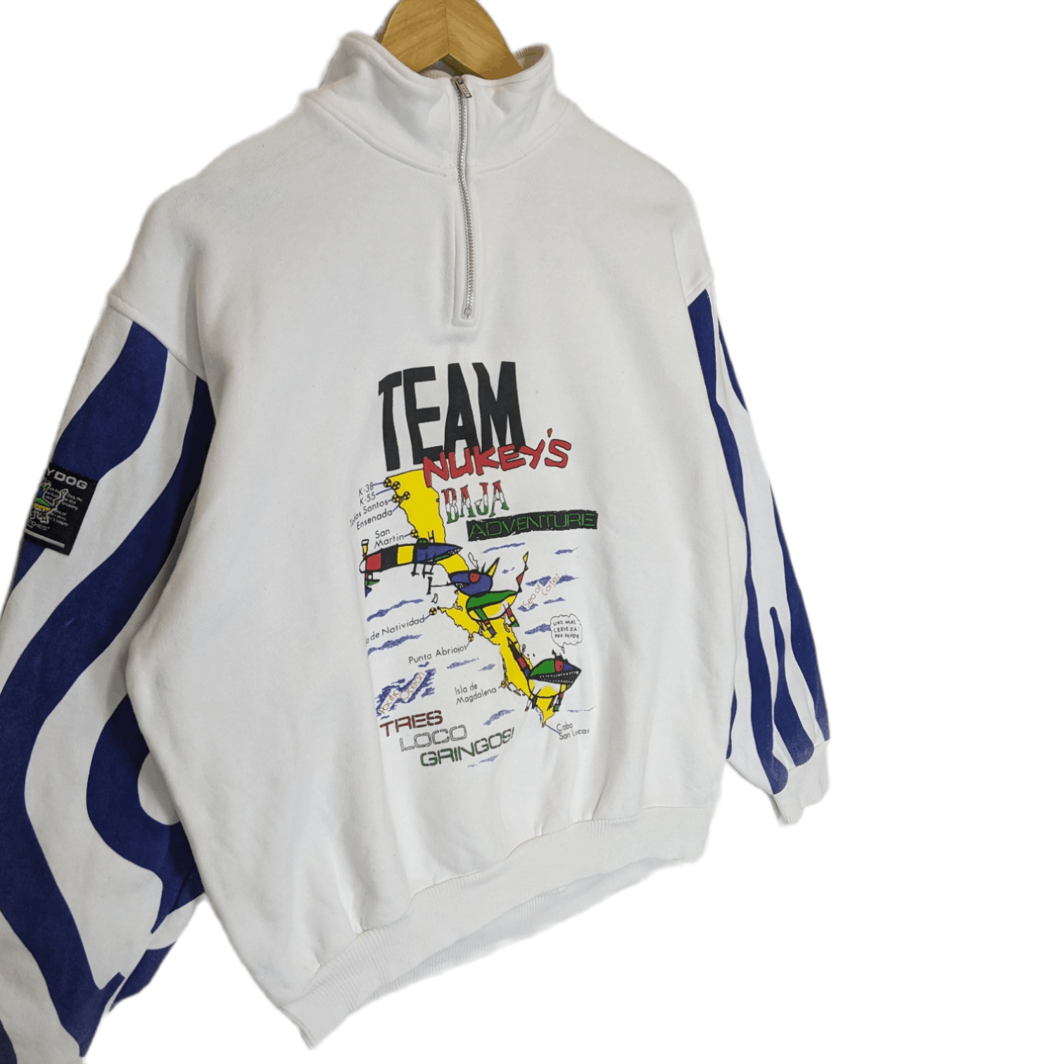 American Apparel 80's NUKEY DOG Teams USA Baja Adventure Surfwear Sweatshirt Size US M / EU 48-50 / 2 - 3 Thumbnail