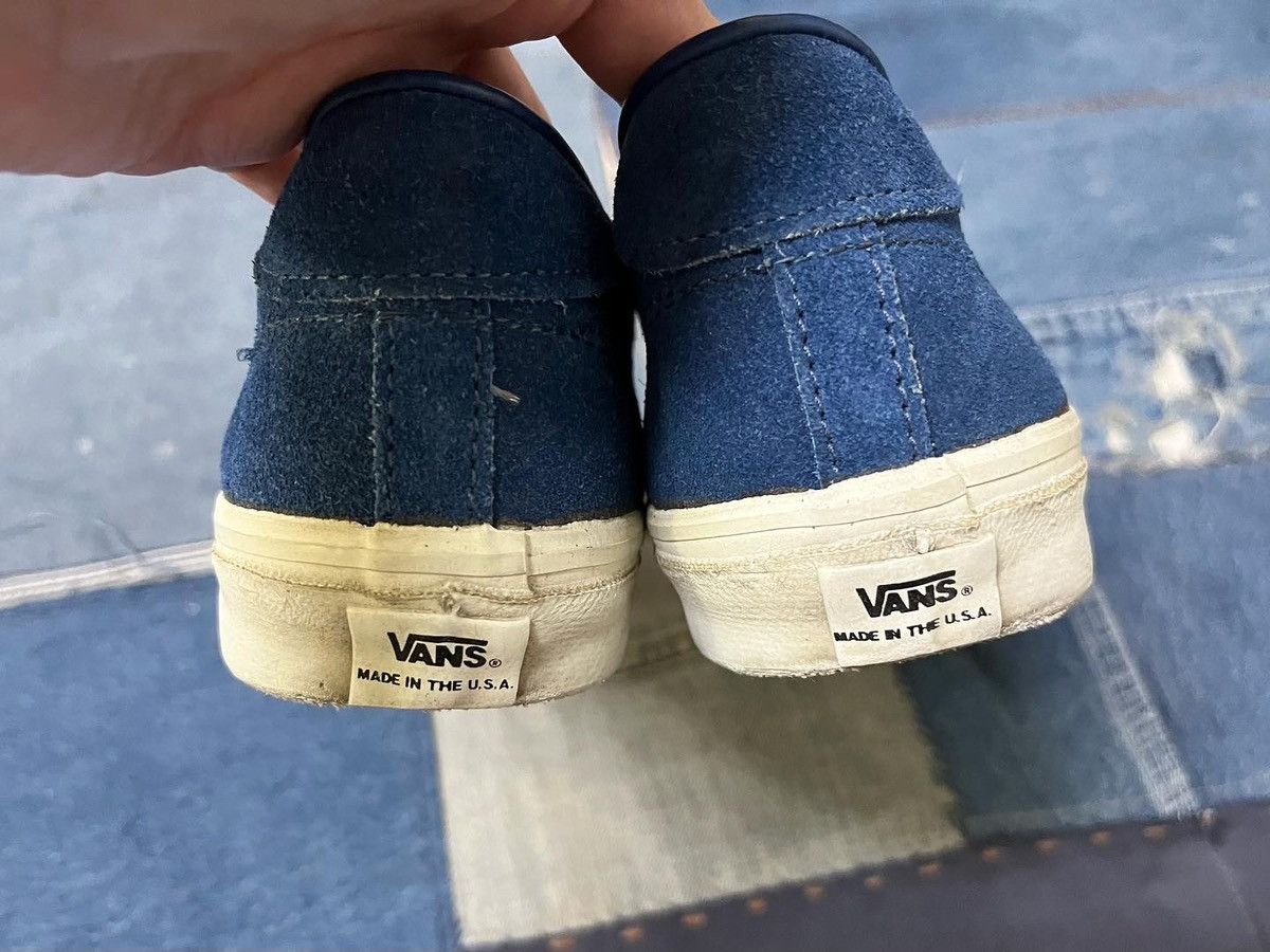 Vans × Vintage Vintage 80s Vans blue suede shoes made i usa | Grailed