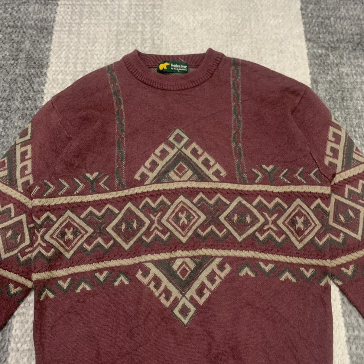 Aran Sweater Market × Golden Bear Vintage GOLDEN BEAR Crewneck Pure Knitwear Pullover Sweater Size US M / EU 48-50 / 2 - 3 Thumbnail