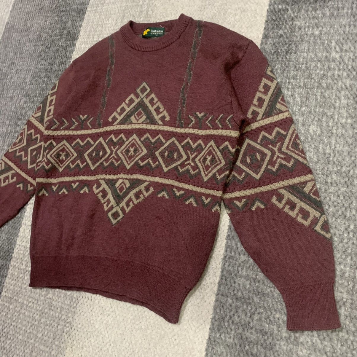 Aran Sweater Market × Golden Bear Vintage GOLDEN BEAR Crewneck Pure Knitwear Pullover Sweater Size US M / EU 48-50 / 2 - 6 Thumbnail