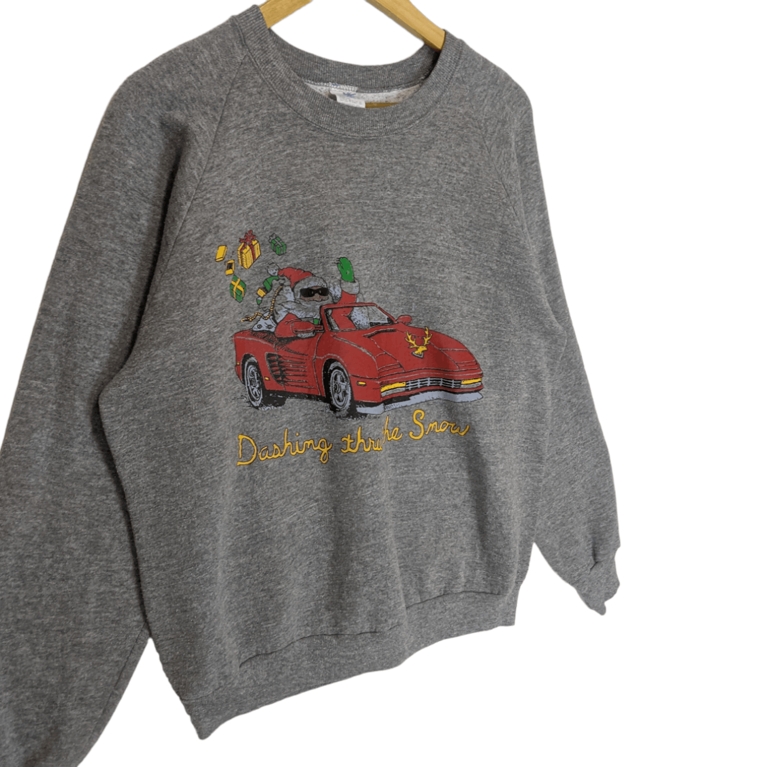 Vintage Vintage 80's RUSSELL Santa Claus Christmas Racing Sweatshirt Size US M / EU 48-50 / 2 - 3 Thumbnail