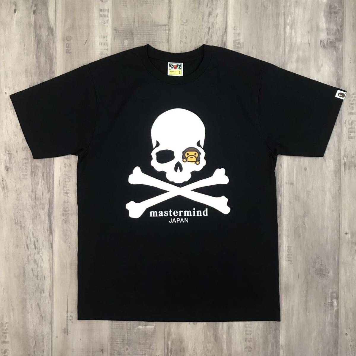 image of 2011 Bape × Mastermind Skull Milo T-Shirt Mmj A Bathing Ape in Black, Men's (Size Large)