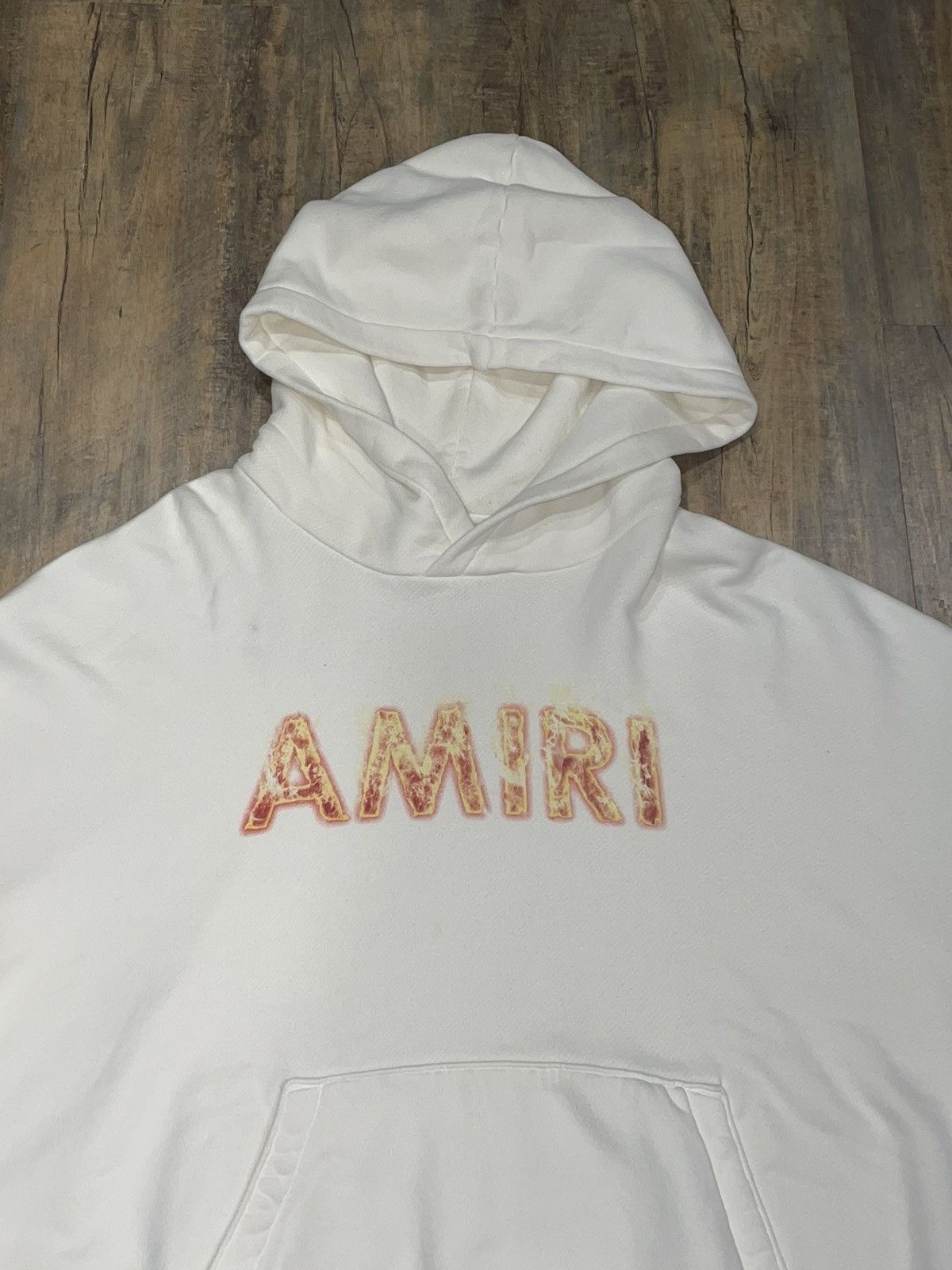 Amiri RARE Amiri Flame Hoodie White Pullover Fire Logo Size US M / EU 48-50 / 2 - 2 Thumbnail