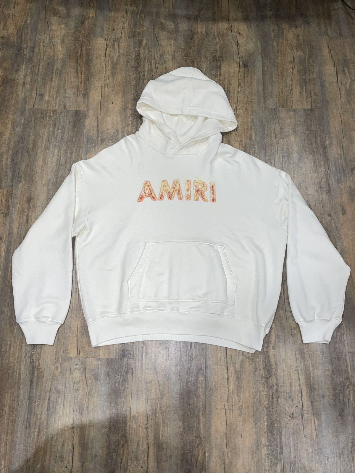 Amiri RARE Amiri Flame Hoodie White Pullover Fire Logo Size US M / EU 48-50 / 2 - 1 Thumbnail