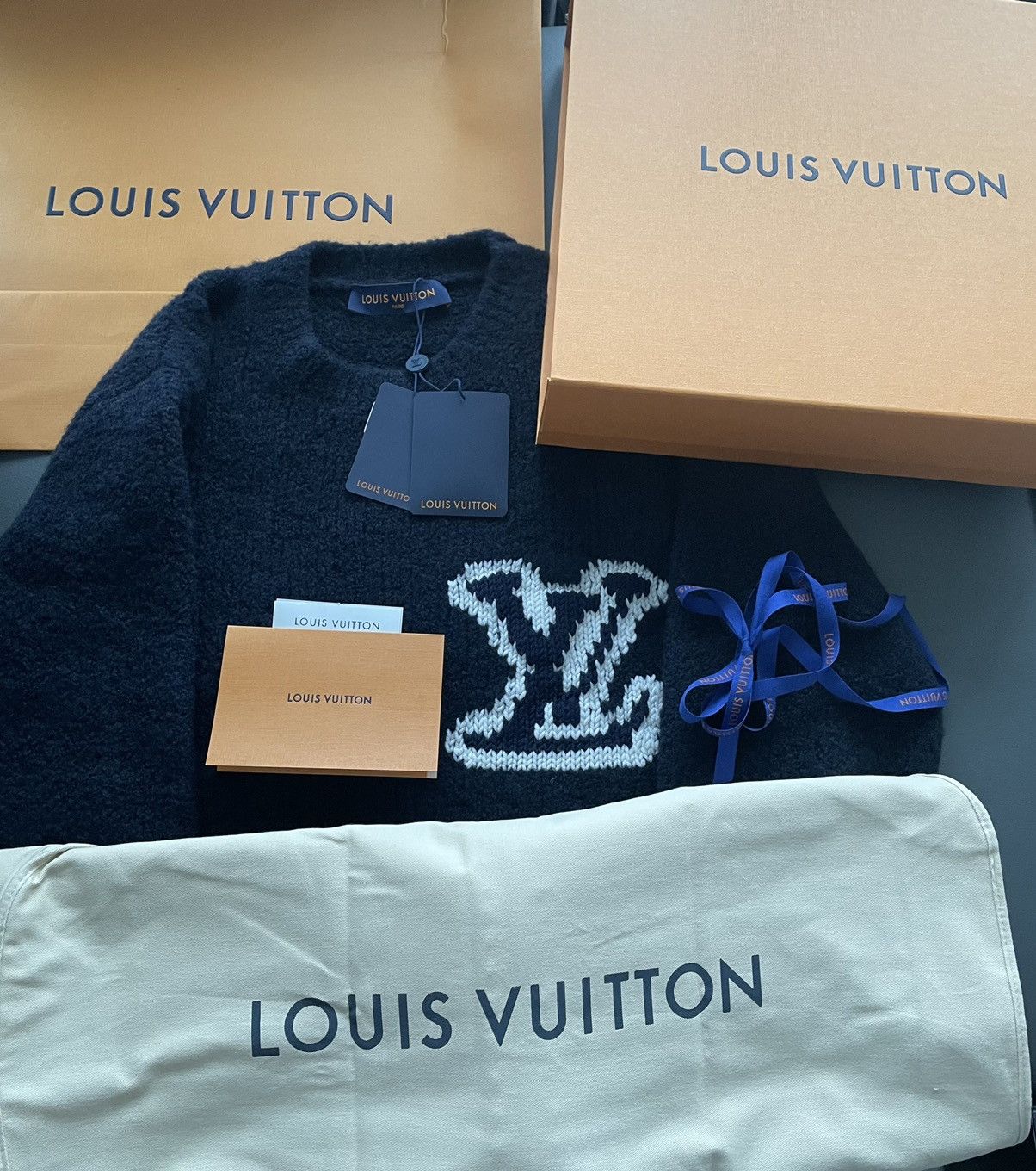 Louis Vuitton Rare Brand New Super Runway Limited Edition Intarsia Sweater Size US XL / EU 56 / 4 - 7 Thumbnail