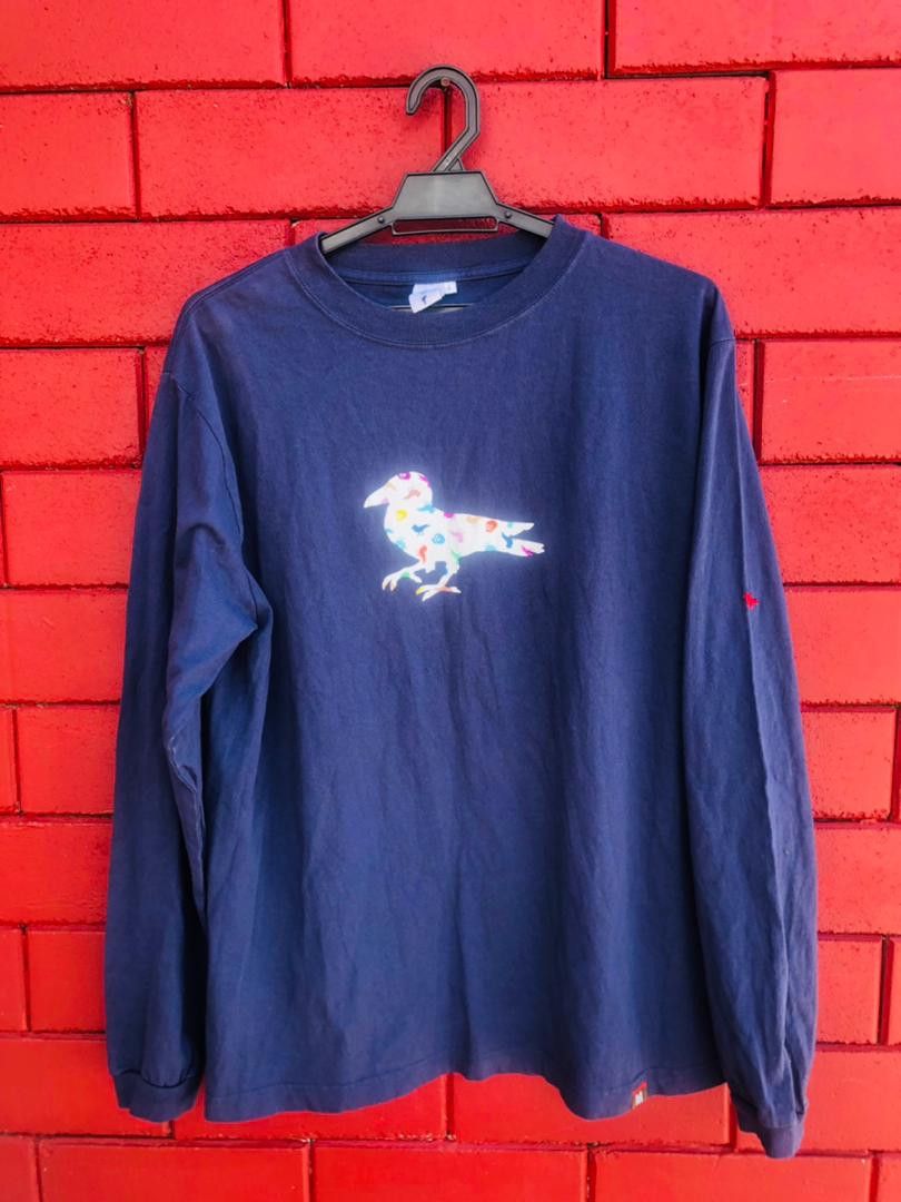 image of Vintage Modern Amusement Japanese Designer Fashion Style in Dark Blue, Men's (Size Large)