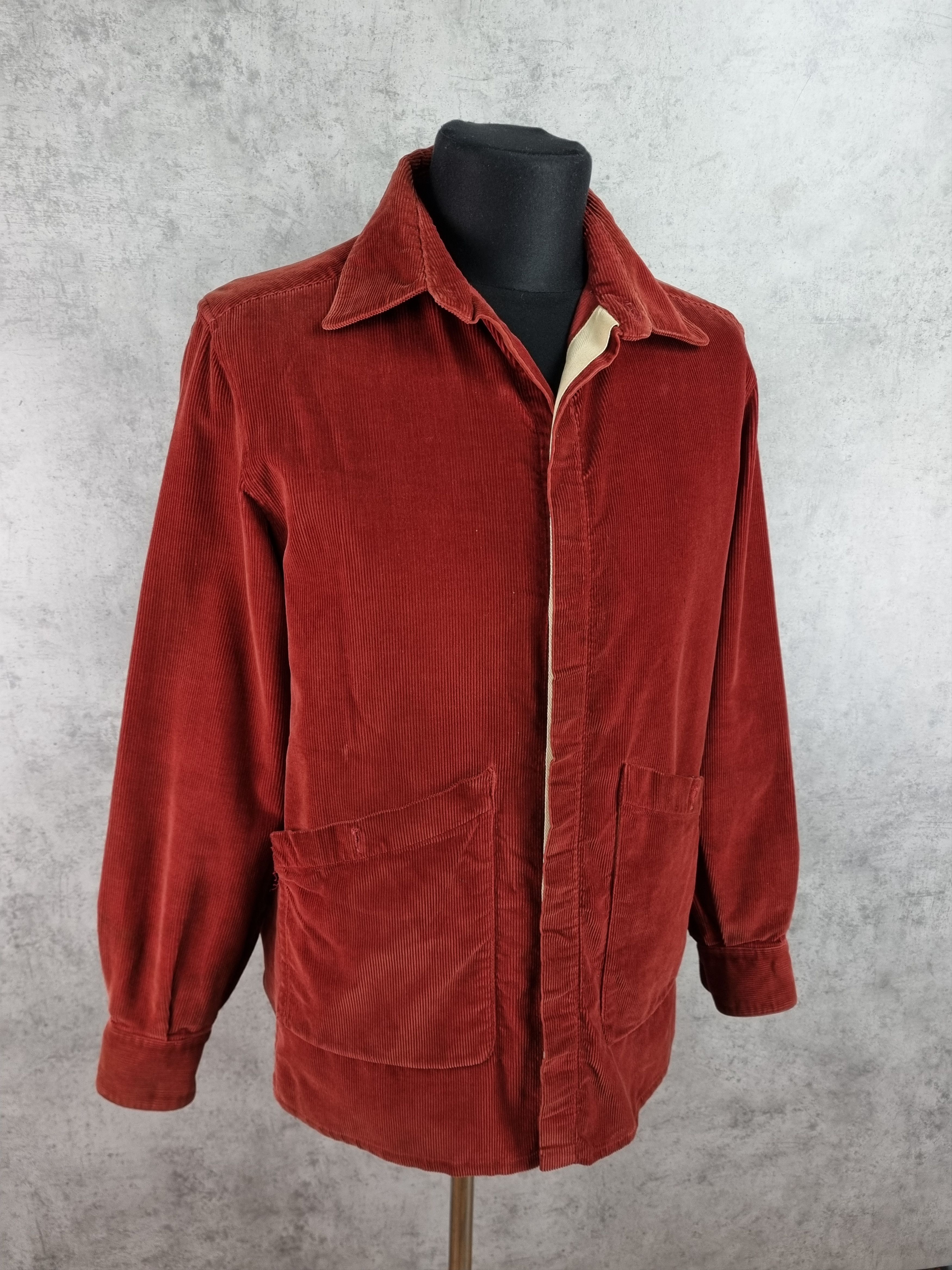 Le Laboureur × Velvet 90s Worker Corduroy Vintage Overshirt Size US M / EU 48-50 / 2 - 1 Thumbnail