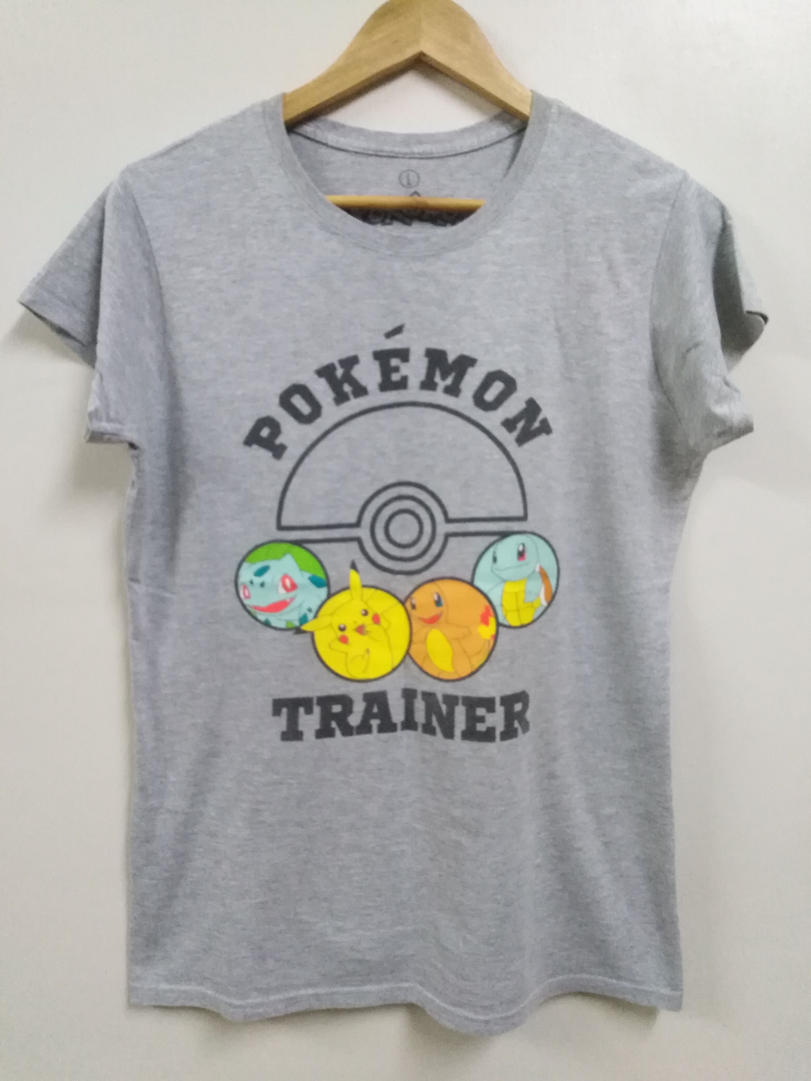 image of Cartoon Network x Movie Vintage Pokemon T Shirt in Grey, Men's (Size Large)