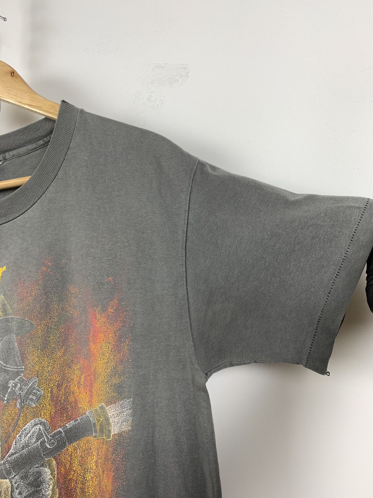 Blackbird 90s Vintage Blackbird FireFighter👩‍🚒 Single Stitch T-Shirt Size US M / EU 48-50 / 2 - 10 Thumbnail