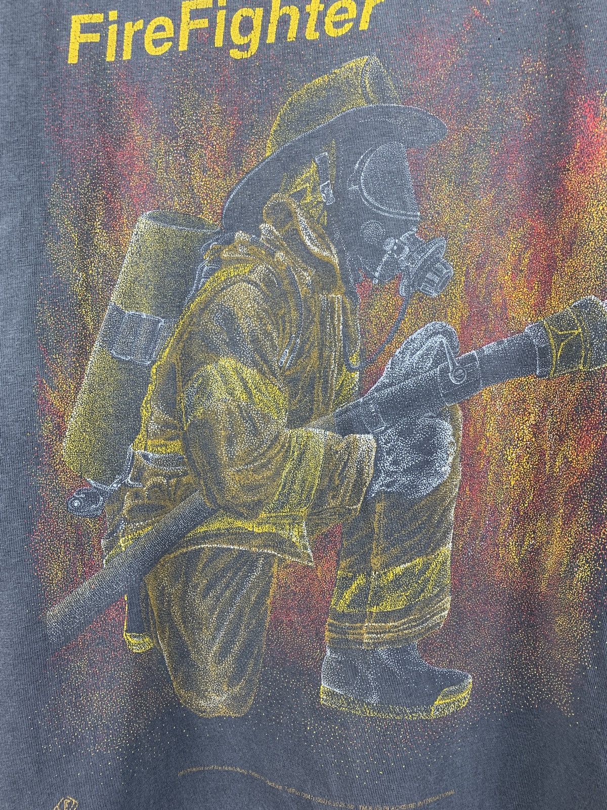 Blackbird 90s Vintage Blackbird FireFighter👩‍🚒 Single Stitch T-Shirt Size US M / EU 48-50 / 2 - 6 Thumbnail