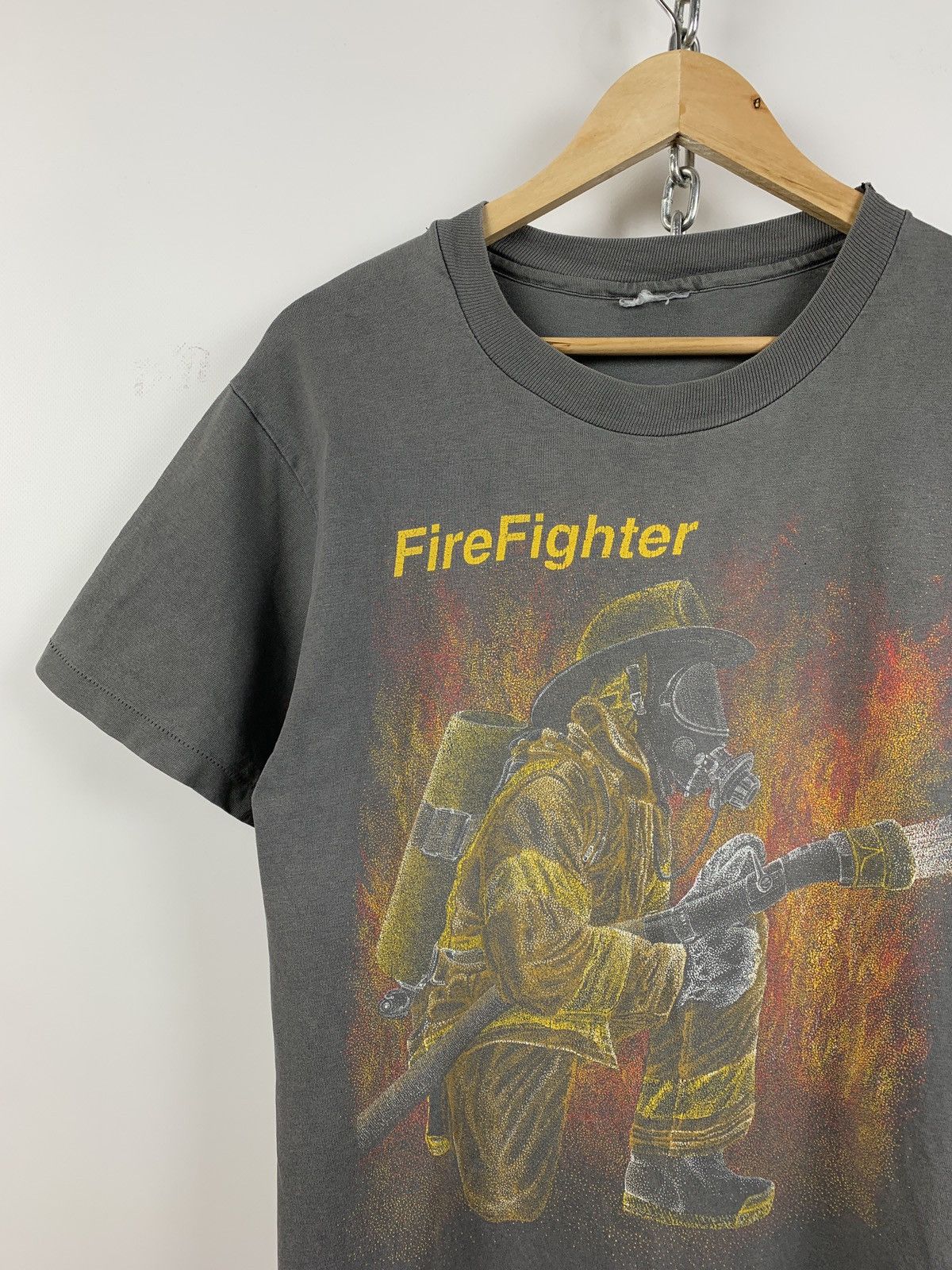 Blackbird 90s Vintage Blackbird FireFighter👩‍🚒 Single Stitch T-Shirt Size US M / EU 48-50 / 2 - 2 Thumbnail