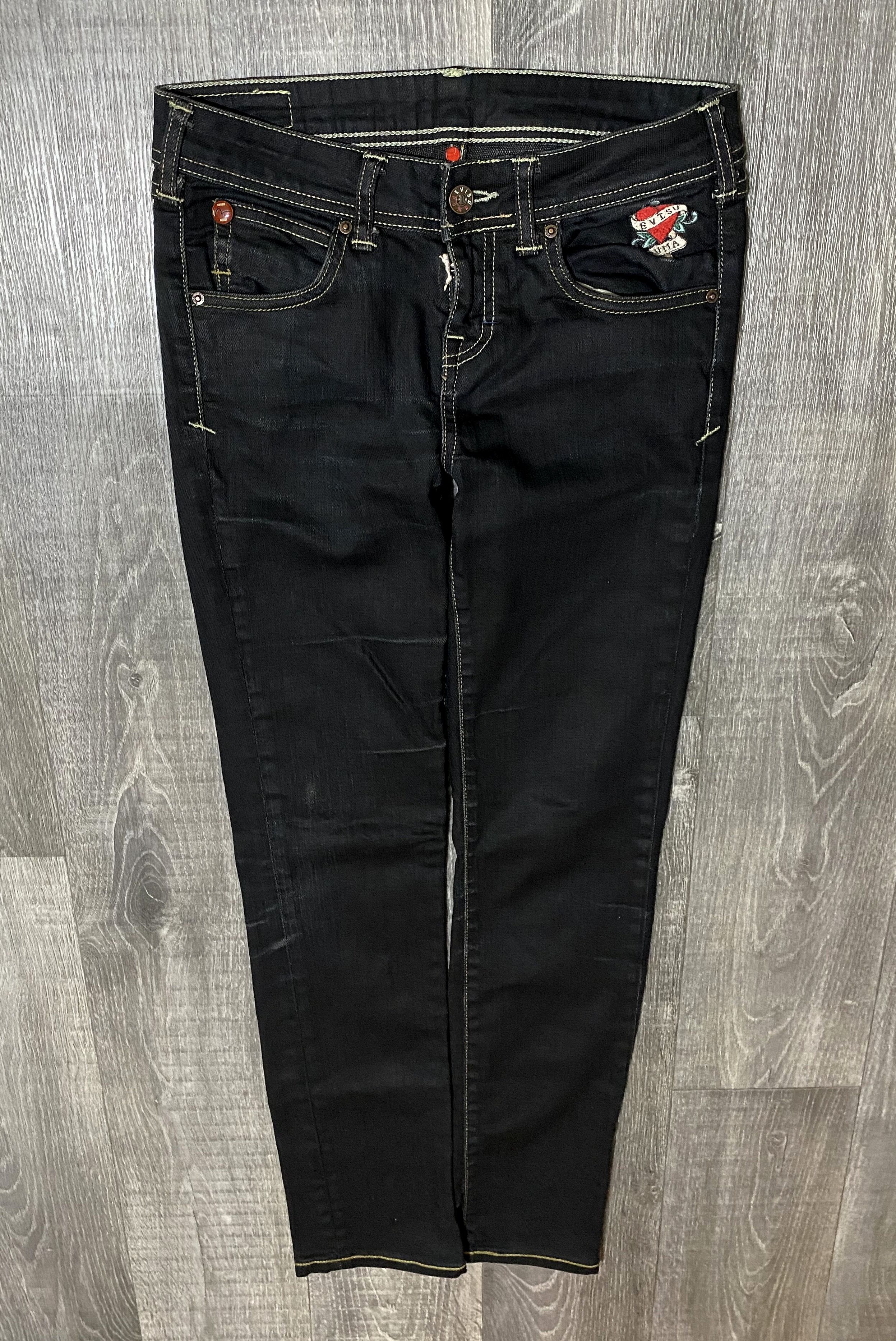 Evisu Evisu Puma Vintage Jeans Hand Painted Embroidery Logo Denim Size 26" / US 2 / IT 38 - 3 Thumbnail