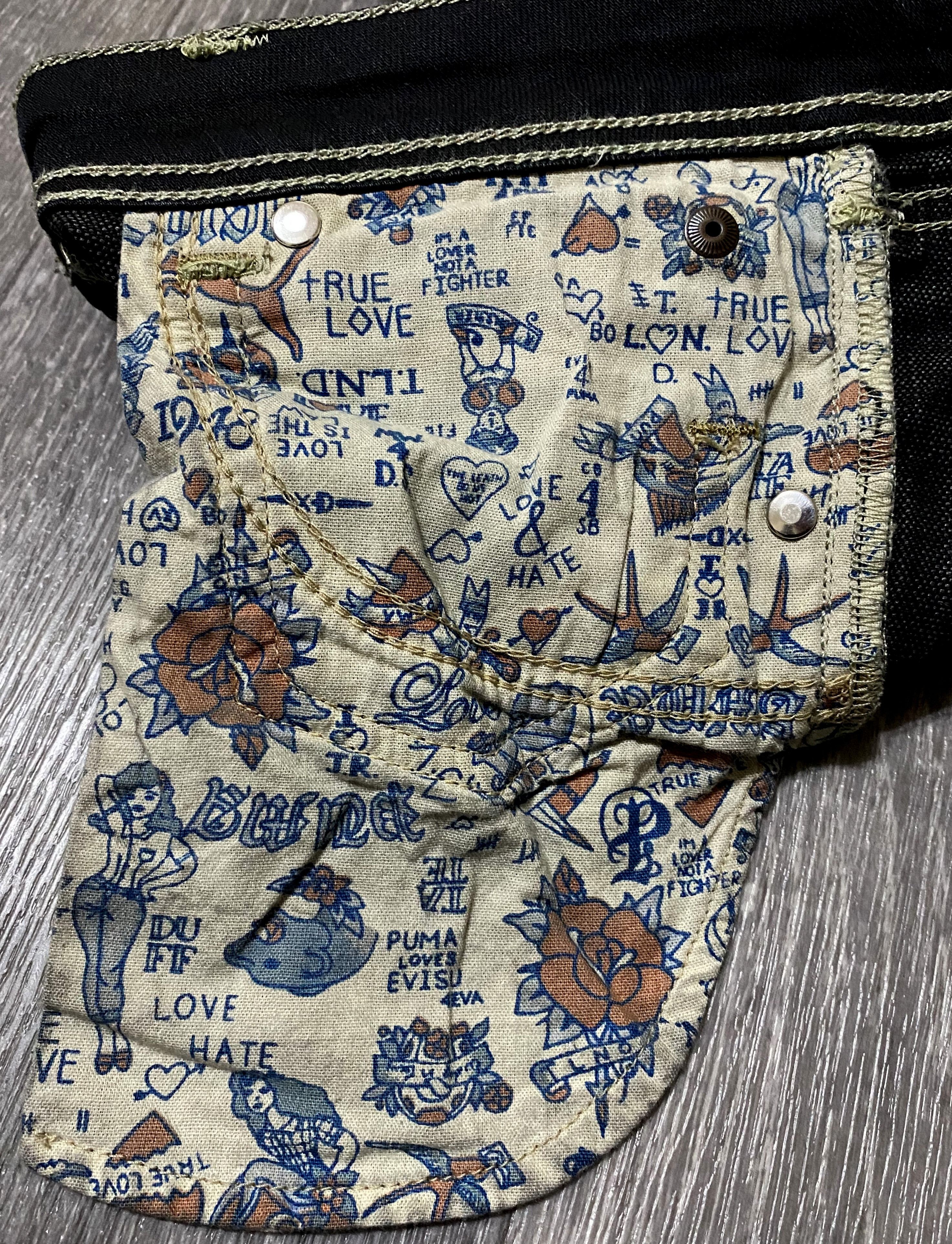 Evisu Evisu Puma Vintage Jeans Hand Painted Embroidery Logo Denim Size 26" / US 2 / IT 38 - 11 Thumbnail