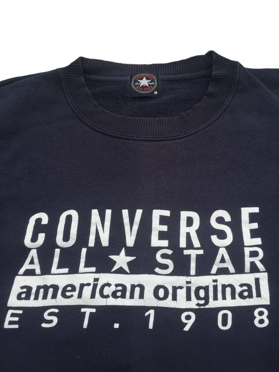 Converse Converse All Star Big Logo Spellout Vintage Sweatshirt Size US S / EU 44-46 / 1 - 2 Thumbnail