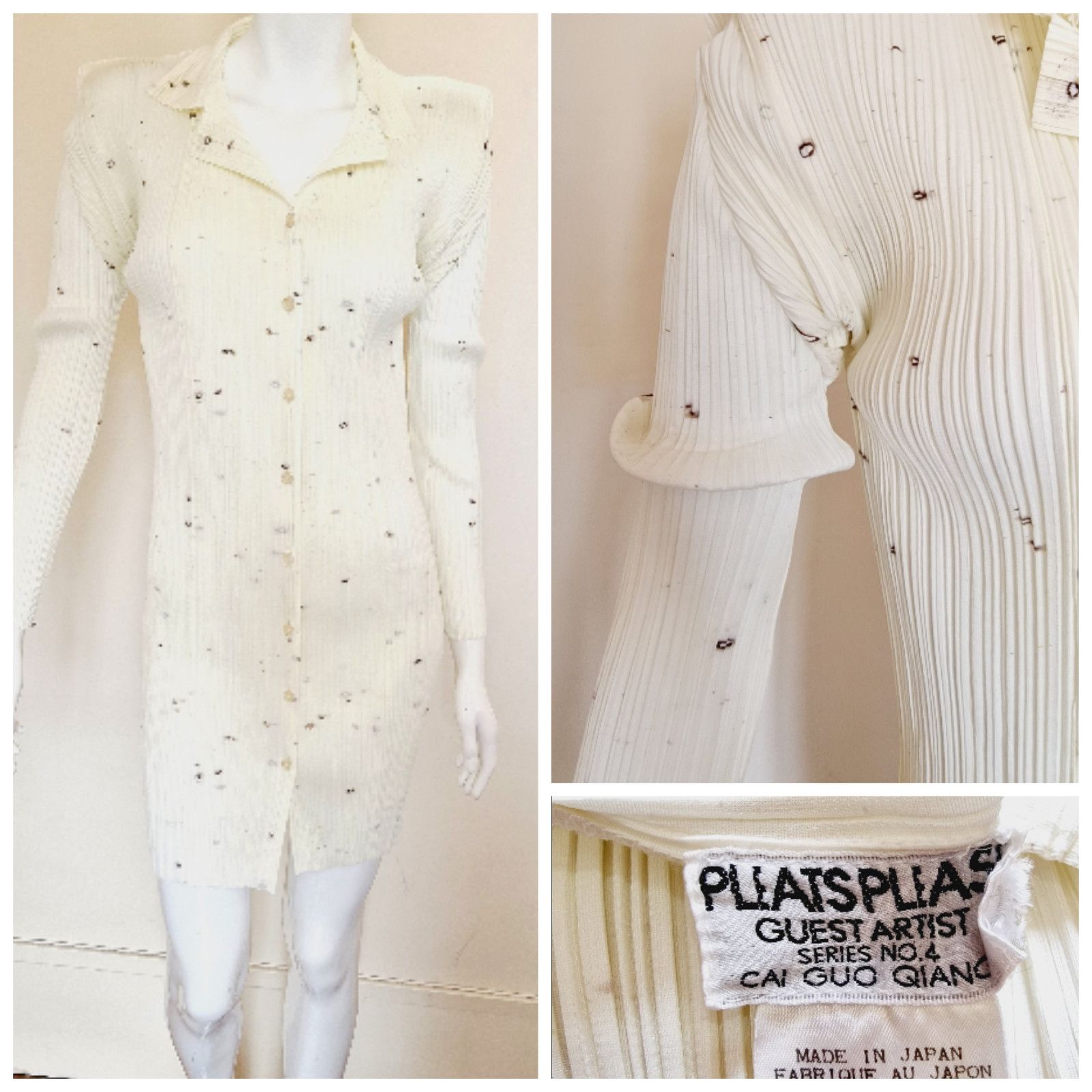 2025春の新作 Miyake Issey Miyake Issey Pleats Guo Cai Artist Guest Please ワンピース