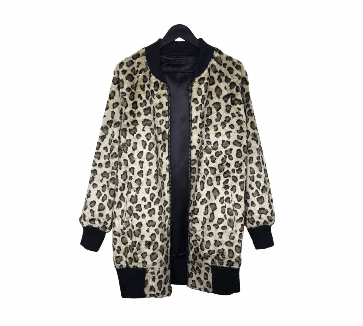 Image of Vintage Japanese World Wide Love Leopard Overcoat Jacket, Men's (Size XS)