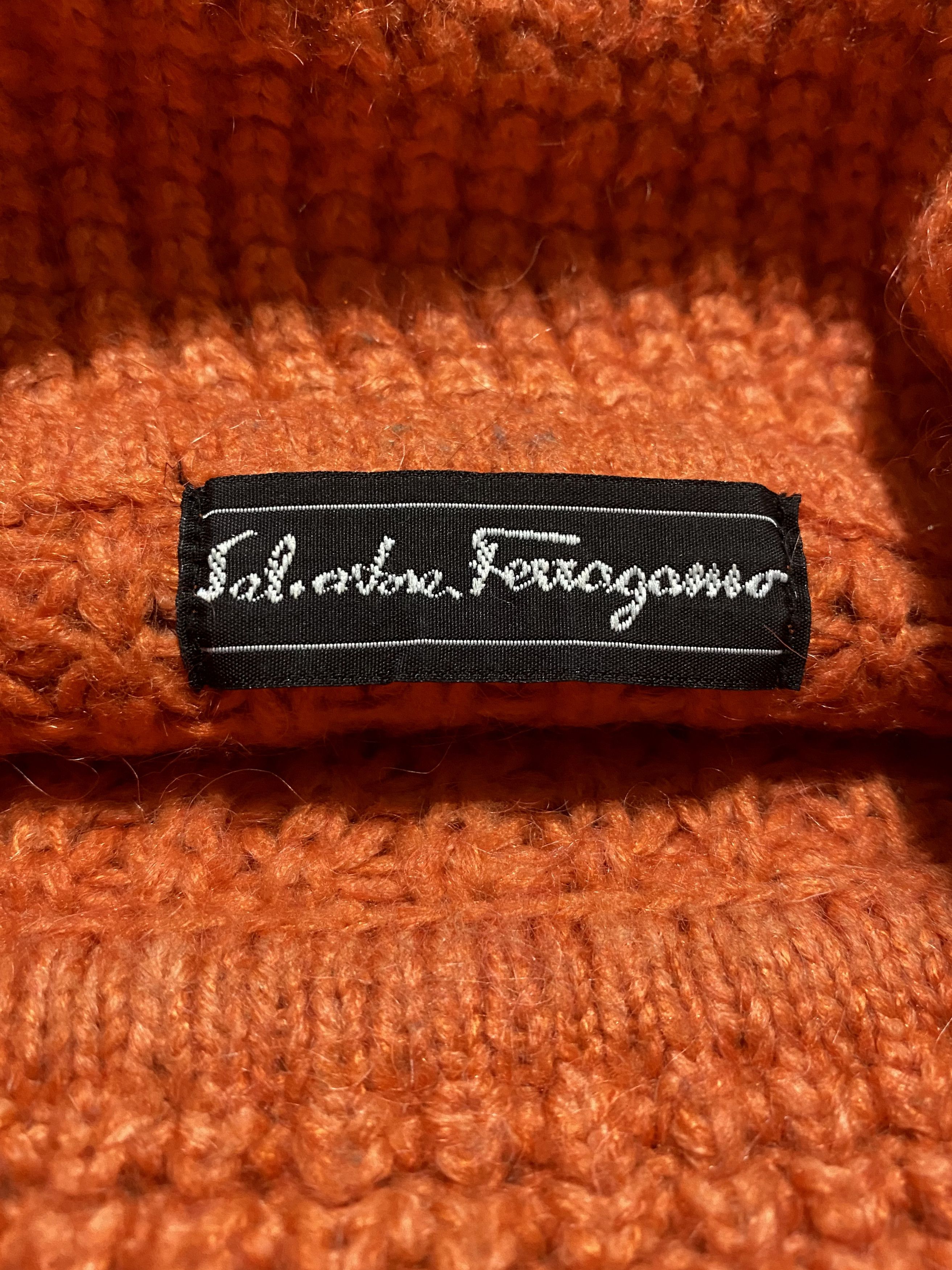 Salvatore Ferragamo Women's Ferragamo Orange Heavy Mohair Turtleneck Sweater Size M / US 6-8 / IT 42-44 - 4 Thumbnail