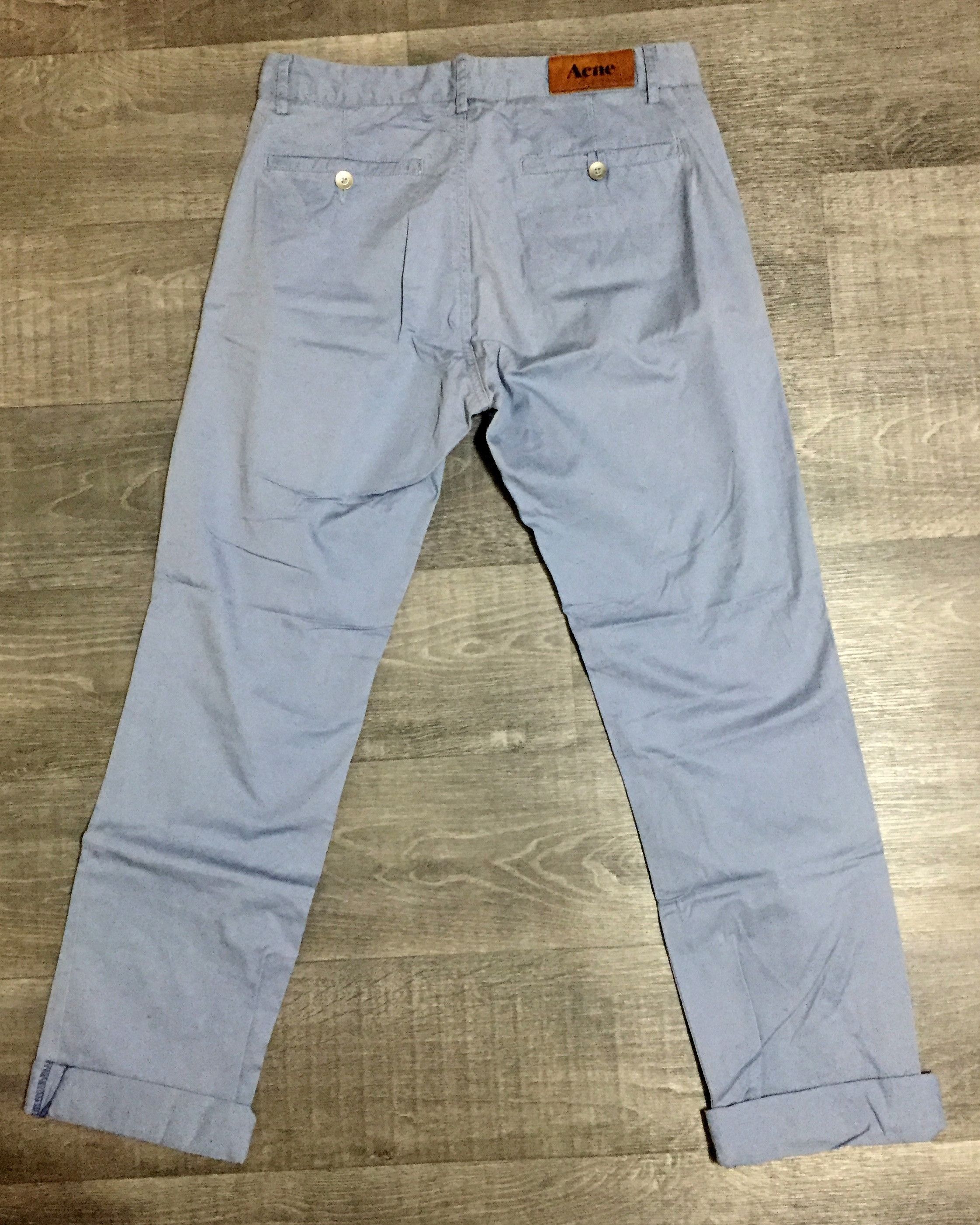 Acne Studios Acne Studios Guy Vintage Blue Cotton Chino Pants Trousers Size US 30 / EU 46 - 3 Thumbnail
