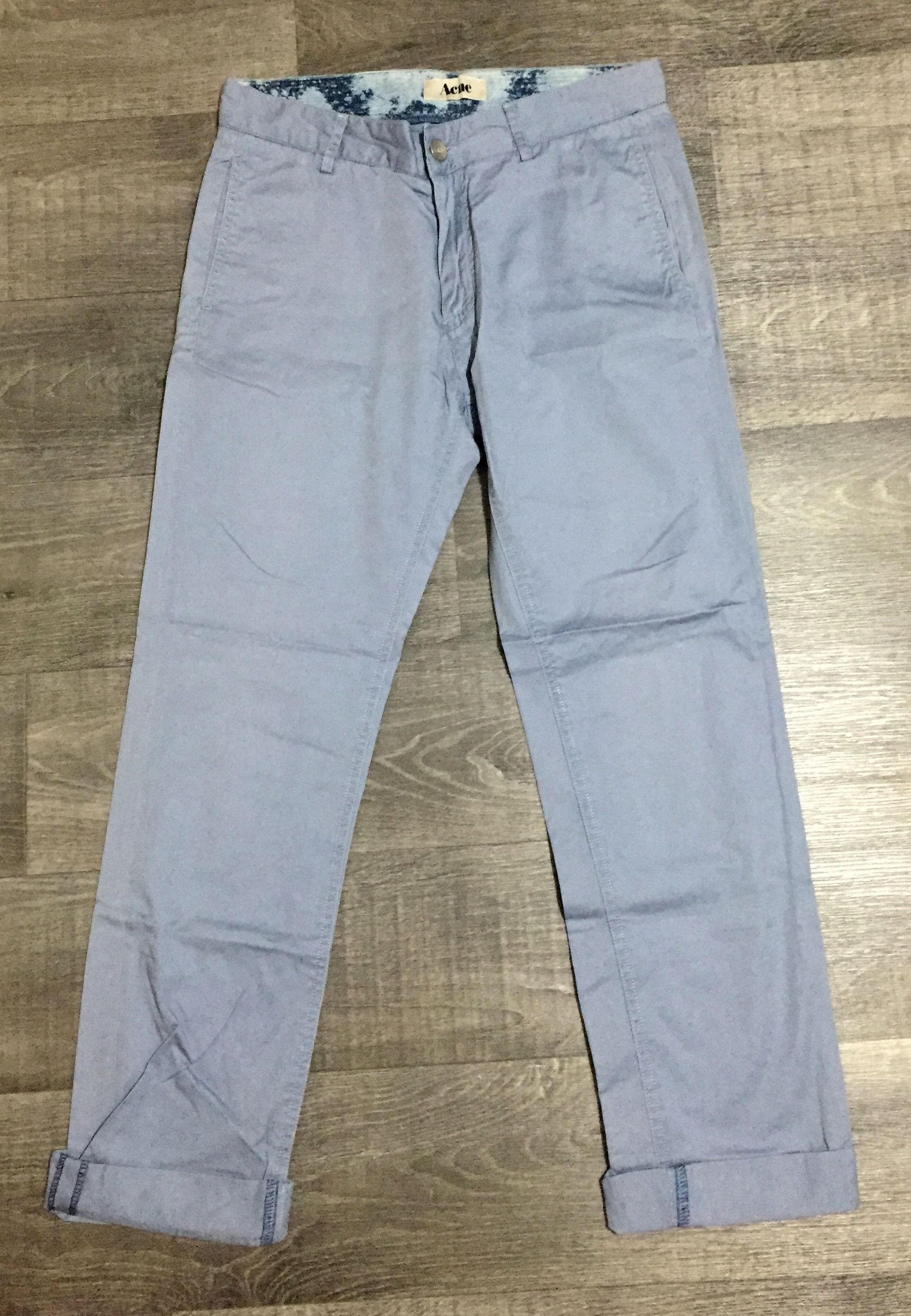 Acne Studios Acne Studios Guy Vintage Blue Cotton Chino Pants Trousers Size US 30 / EU 46 - 2 Thumbnail