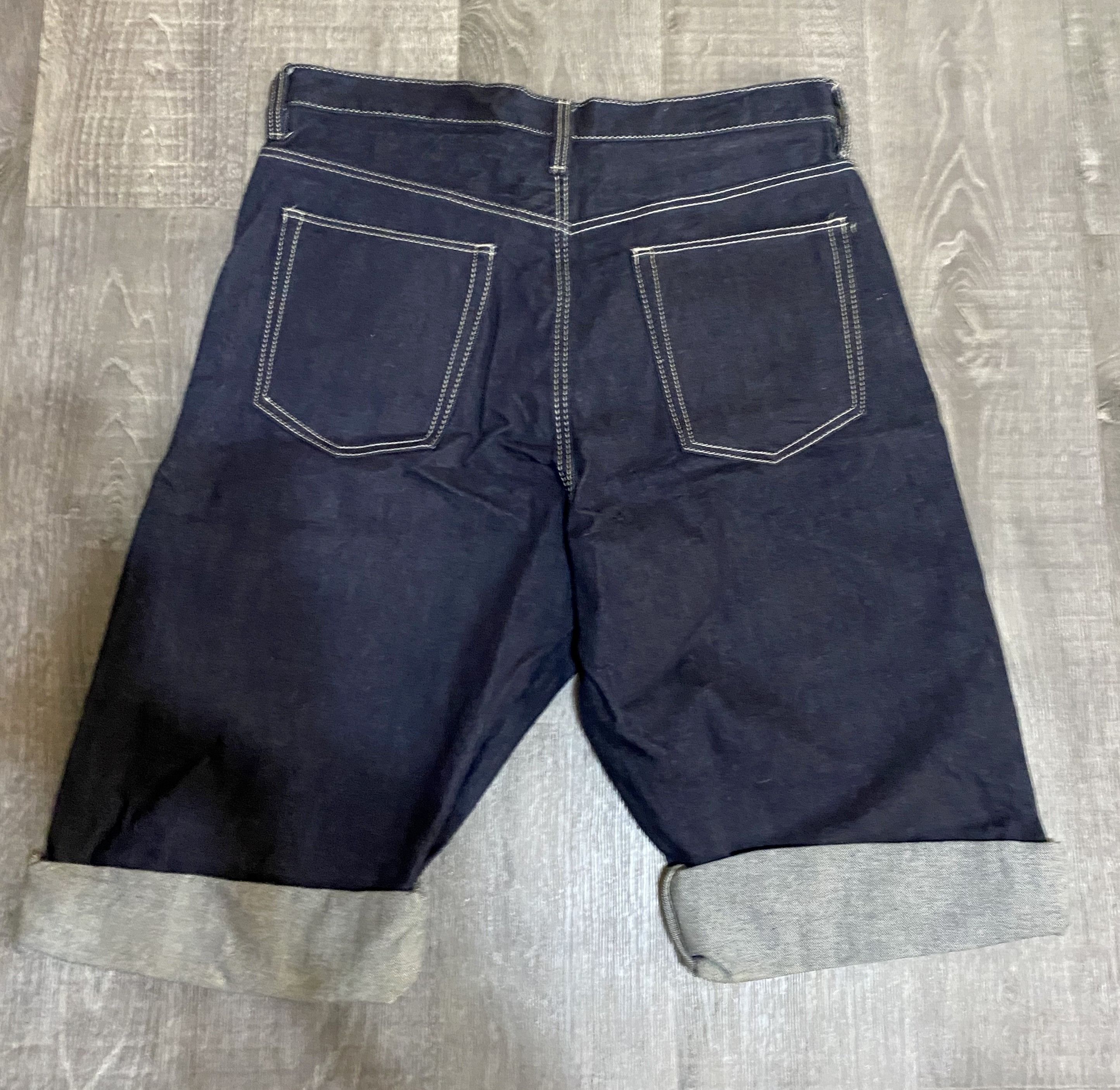 H&M x Eytys Red Selvedge Denim Shorts Shortened Jeans