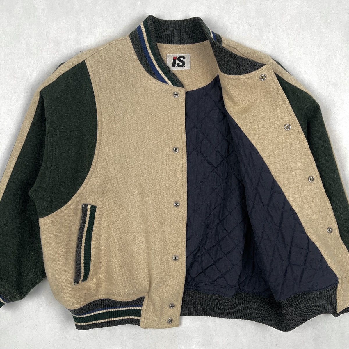 Issey Miyake IS Sport Team 80’S Wool Varsity Bomber Jacket Size US M / EU 48-50 / 2 - 9 Thumbnail