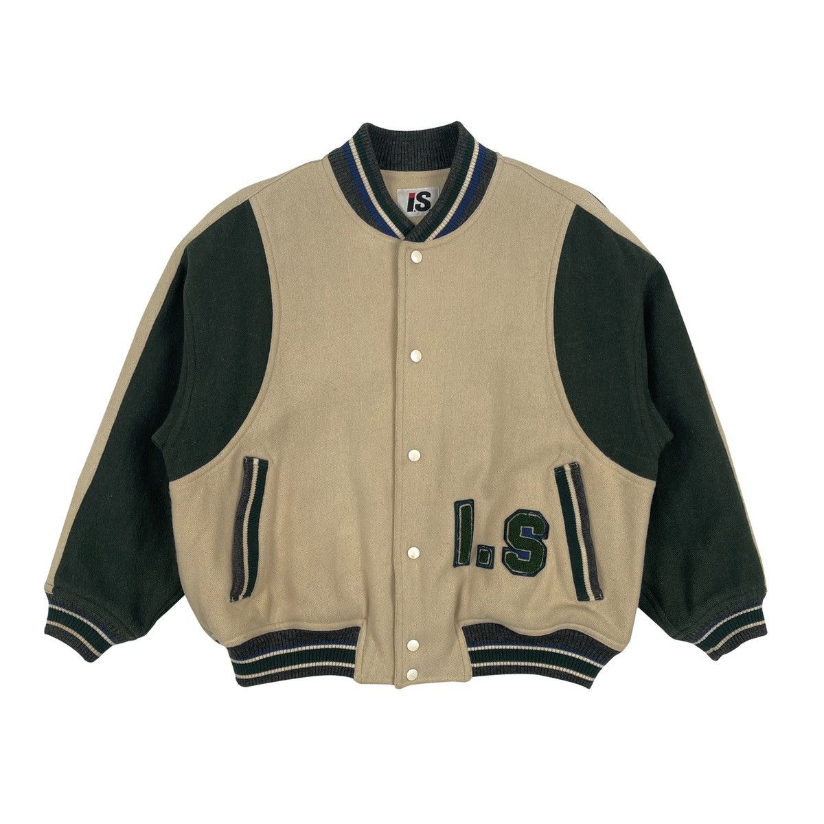 Issey Miyake IS Sport Team 80’S Wool Varsity Bomber Jacket Size US M / EU 48-50 / 2 - 1 Thumbnail