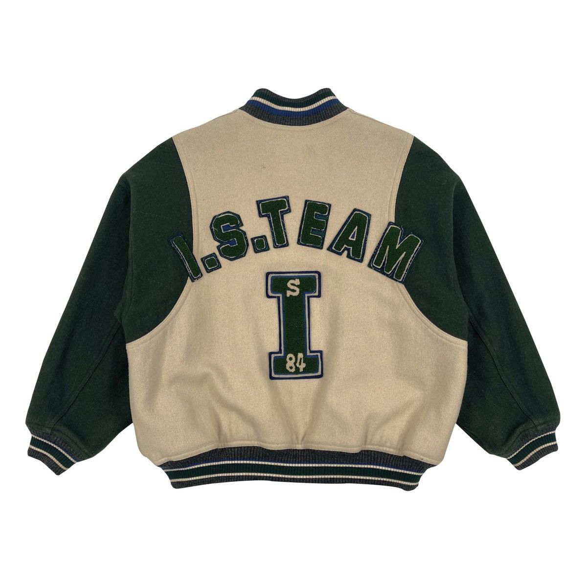 Issey Miyake IS Sport Team 80’S Wool Varsity Bomber Jacket Size US M / EU 48-50 / 2 - 2 Thumbnail