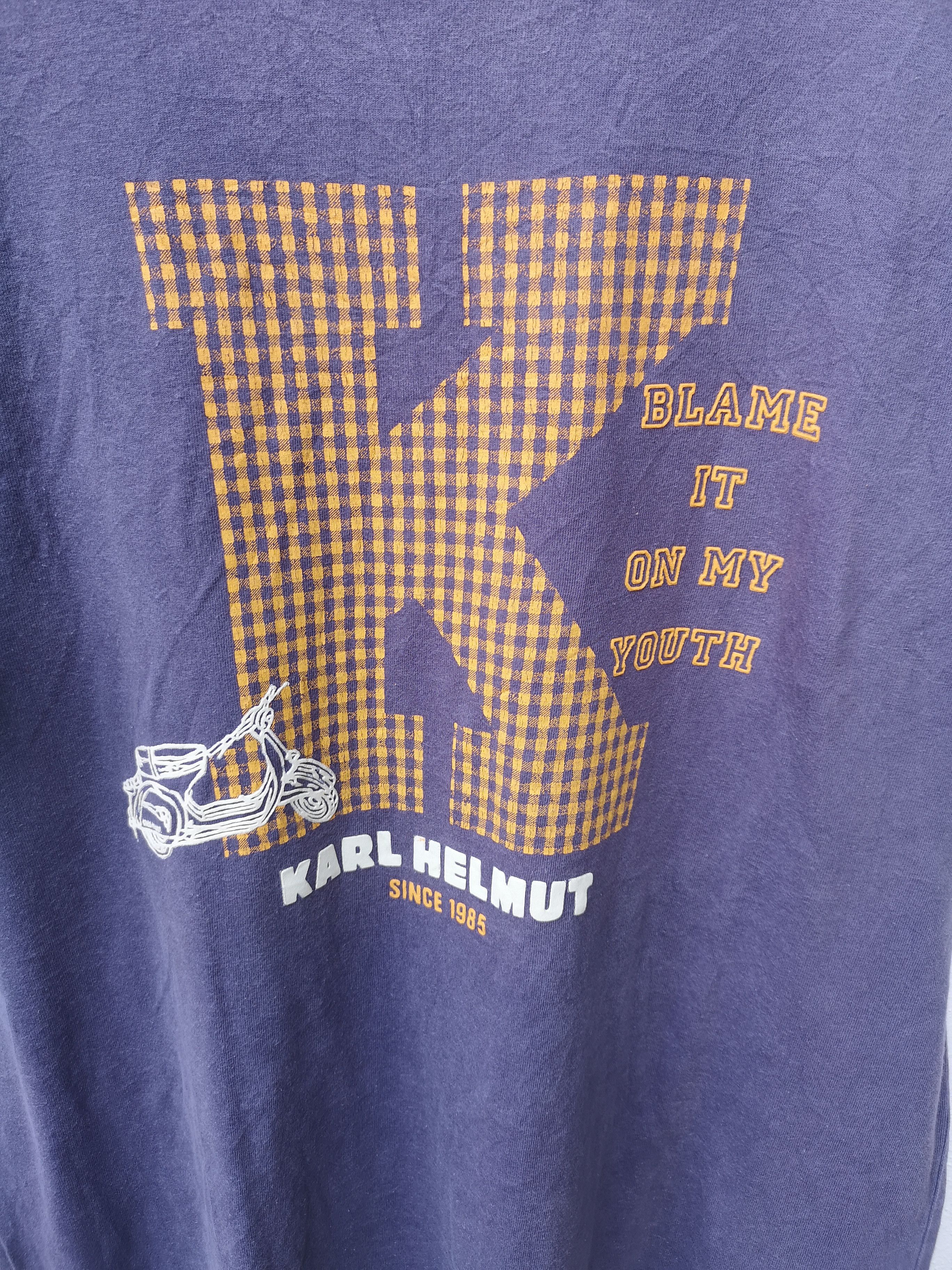Japanese Brand 💣Vintage Karl Helmut T-shirt Size US L / EU 52-54 / 3 - 6 Thumbnail