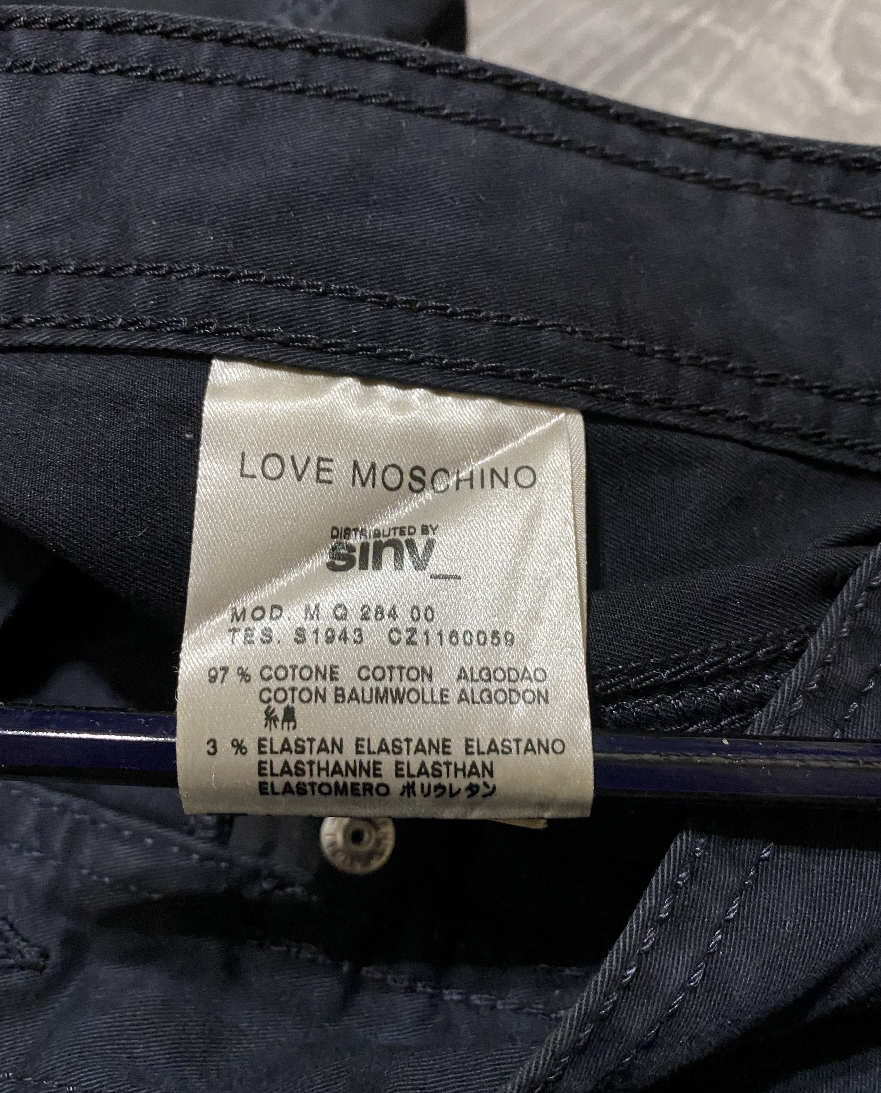 Moschino Love Moschino Black Dyed Chino Pants Trousers Casual Formal Size US 31 - 10 Thumbnail
