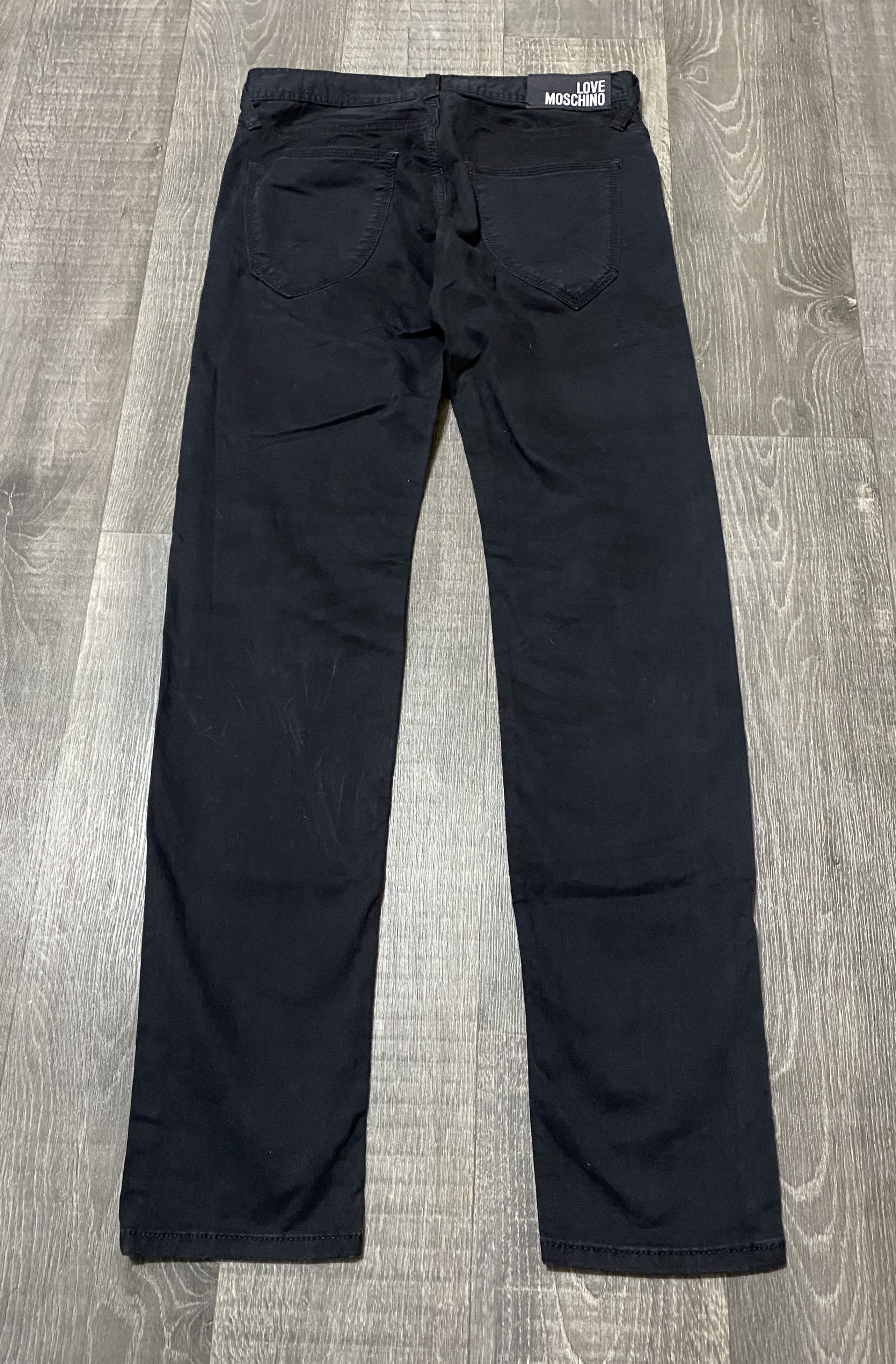 Moschino Love Moschino Black Dyed Chino Pants Trousers Casual Formal Size US 31 - 3 Thumbnail