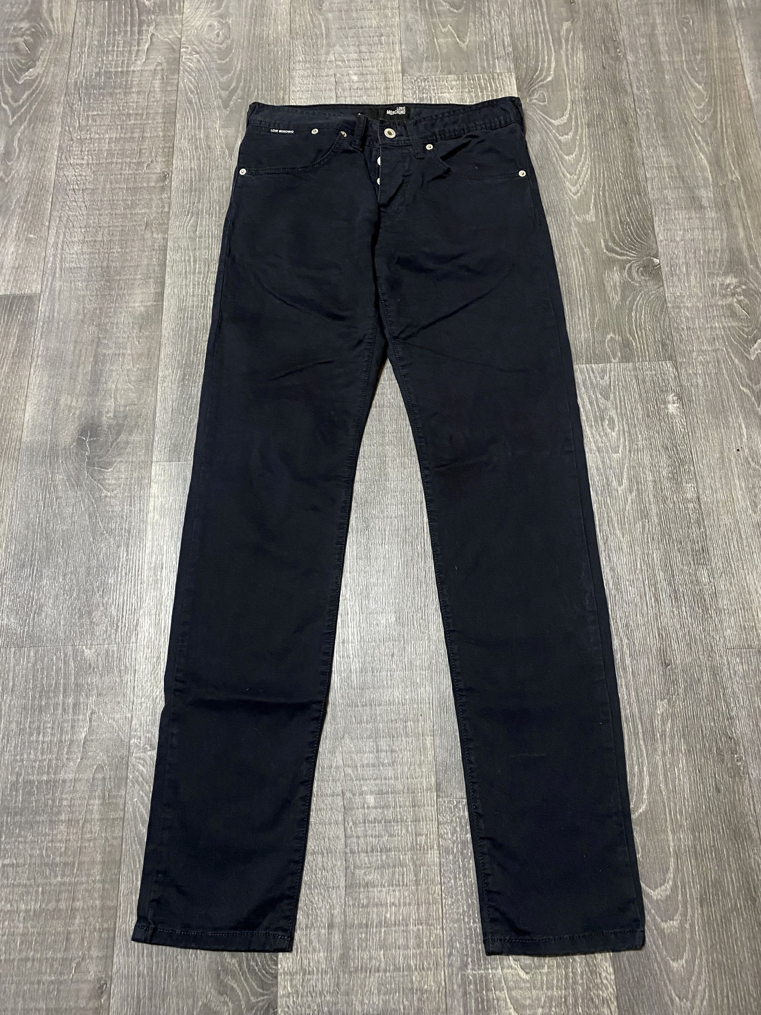 Moschino Love Moschino Black Dyed Chino Pants Trousers Casual Formal Size US 31 - 2 Thumbnail