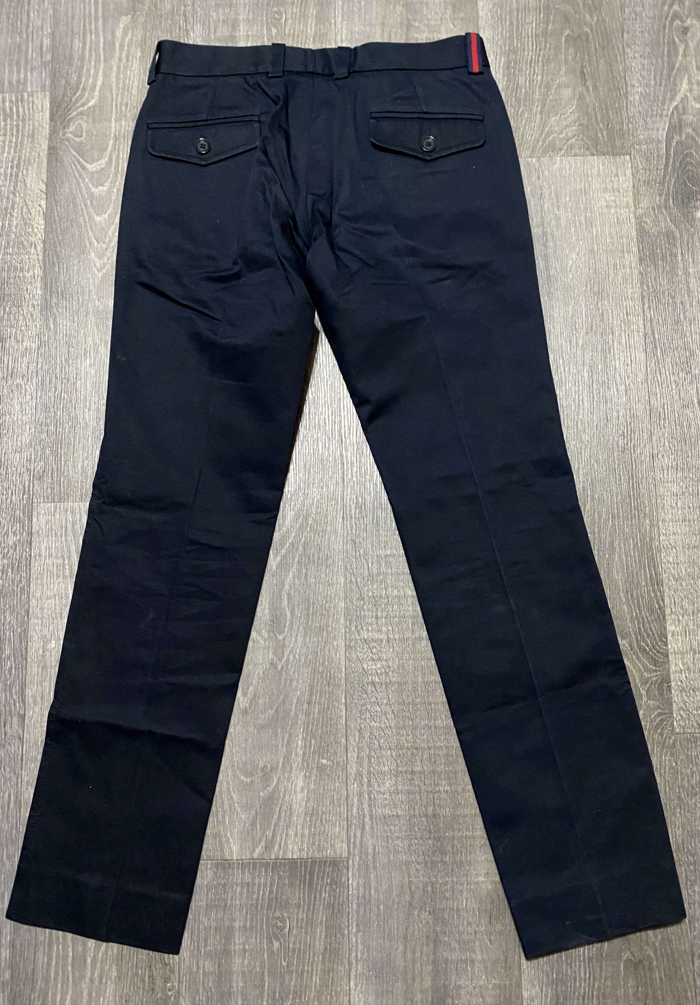 Gucci Unisex Gucci AW’08 Navy Cotton Skinny Crease Chino Trousers Size 30" / US 8 / IT 44 - 3 Thumbnail