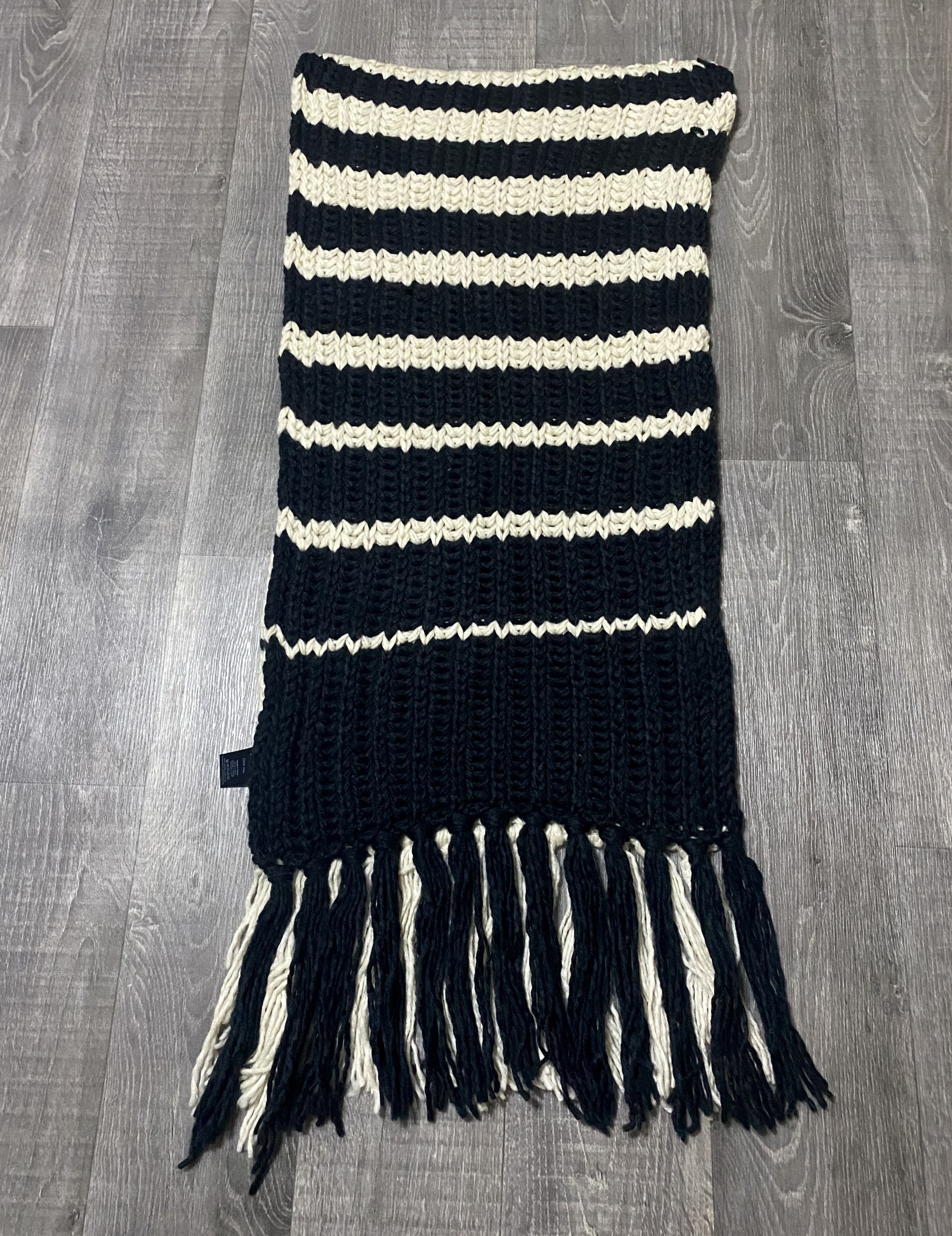 Jean Paul Gaultier Jean Paul Gaultier JPG Lindex Heavy Wool Knit Striped Scarf Size ONE SIZE - 2 Thumbnail