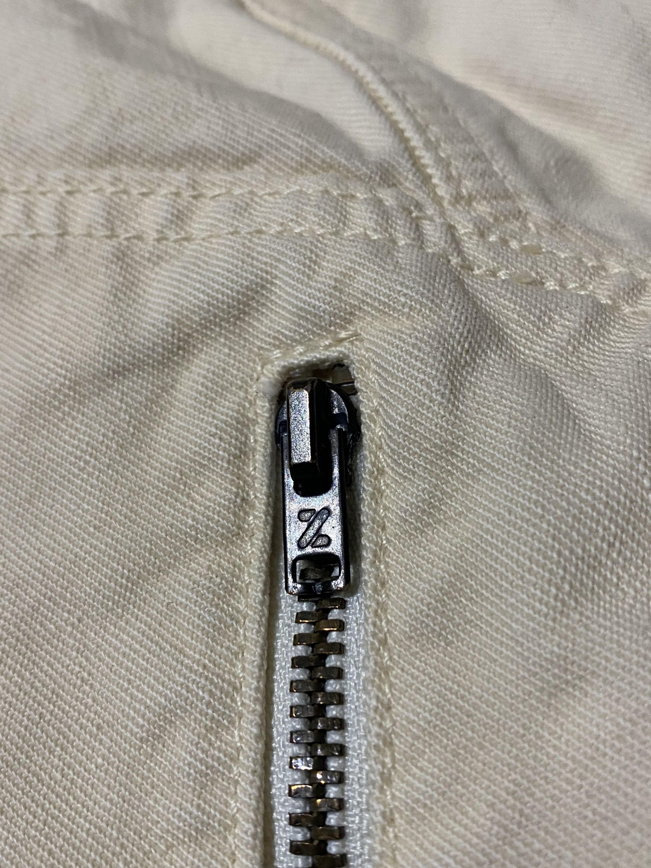 Versace Jeans Couture Jeans Couture VJC Milky White Multi Pocket Zip Denim Jacket Size L / US 10 / IT 46 - 12 Thumbnail