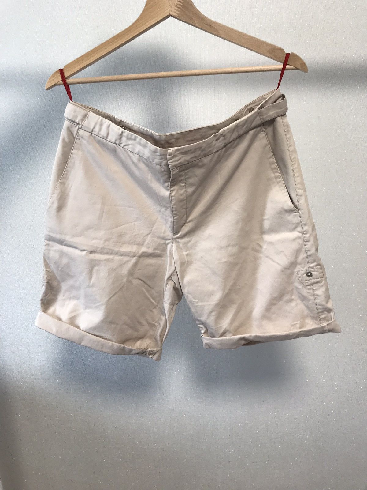 Prada Vintage Prada Linea Rossa Beige Adjustable Chino Shorts Size US 32 / EU 48 - 5 Thumbnail