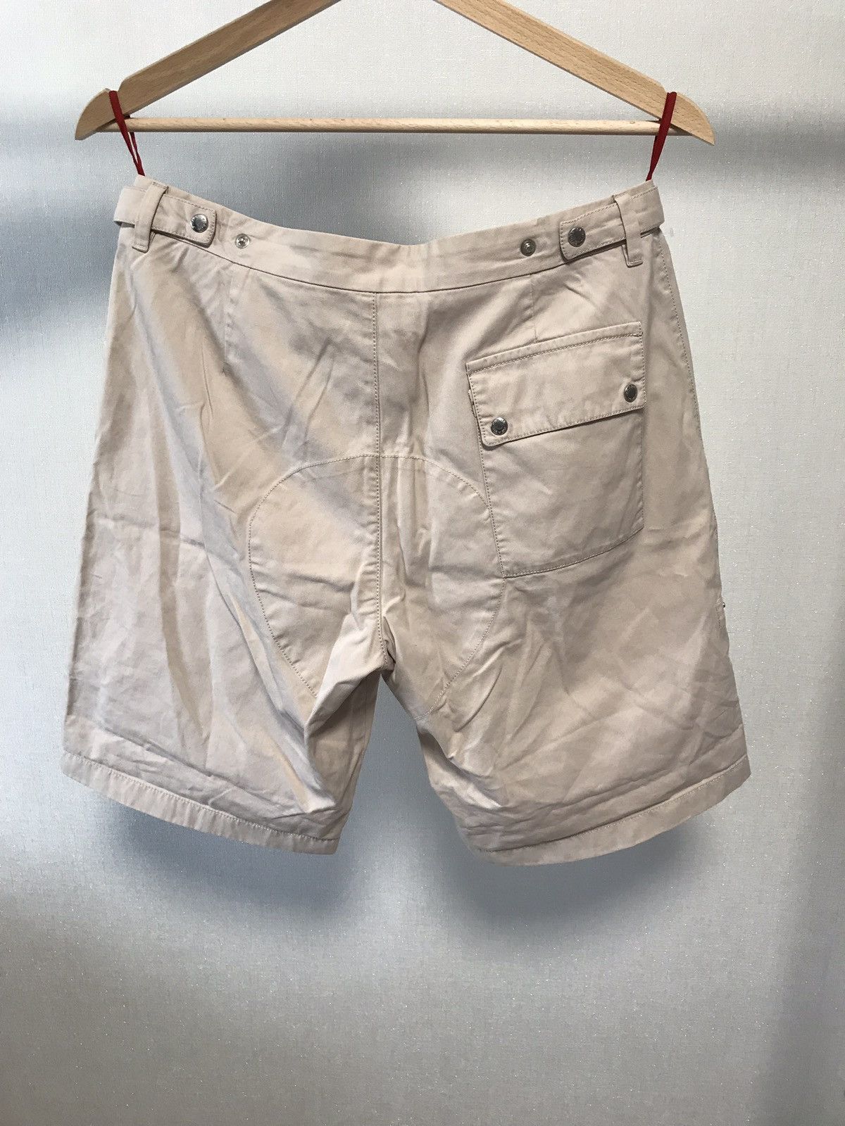 Prada Vintage Prada Linea Rossa Beige Adjustable Chino Shorts Size US 32 / EU 48 - 2 Thumbnail