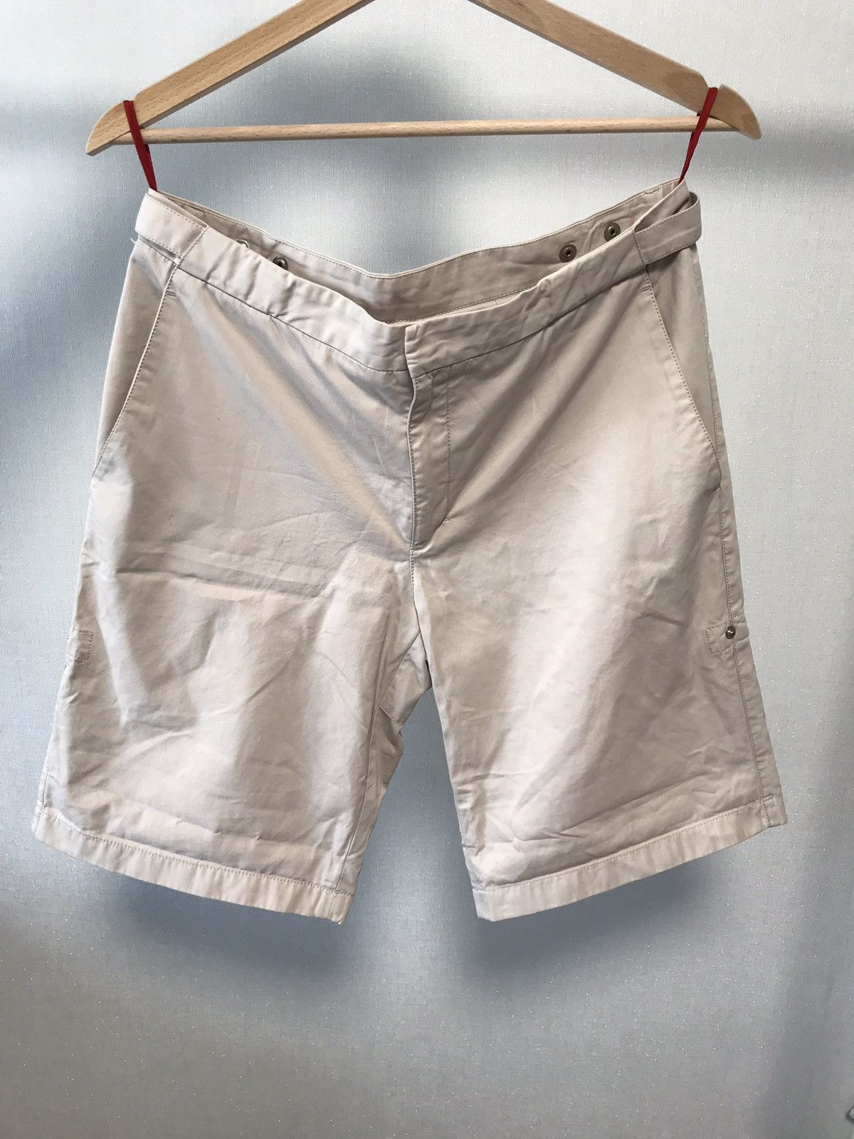 Prada Vintage Prada Linea Rossa Beige Adjustable Chino Shorts Size US 32 / EU 48 - 3 Thumbnail