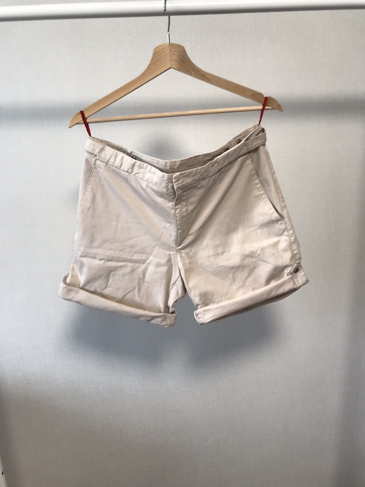 Prada Vintage Prada Linea Rossa Beige Adjustable Chino Shorts Size US 32 / EU 48 - 4 Thumbnail