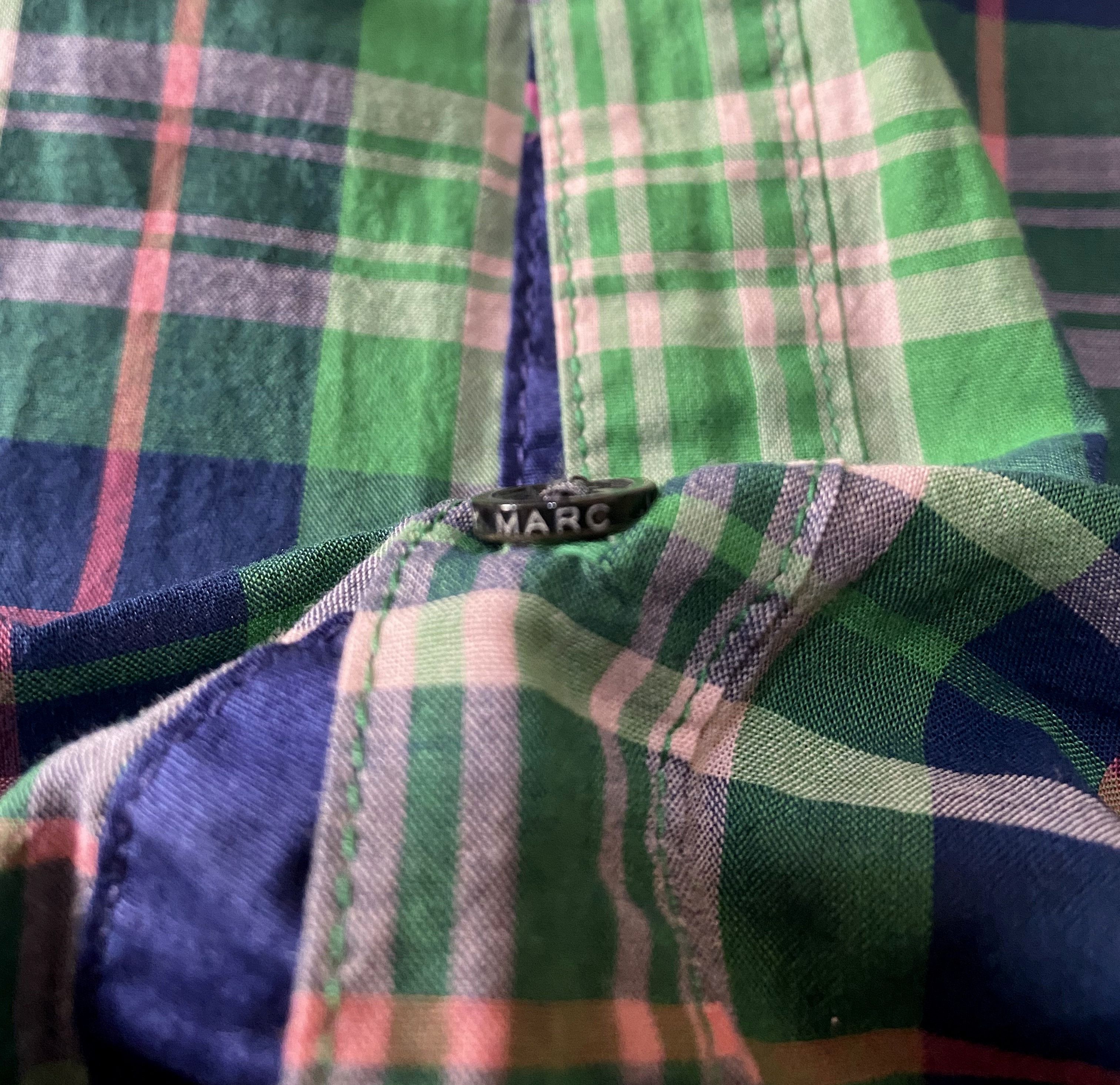 Marc by Marc Jacobs Marc Jacobs Green Checkered Plaid Cotton Long Sleeved Shirt Size US XXL / EU 58 / 5 - 7 Thumbnail