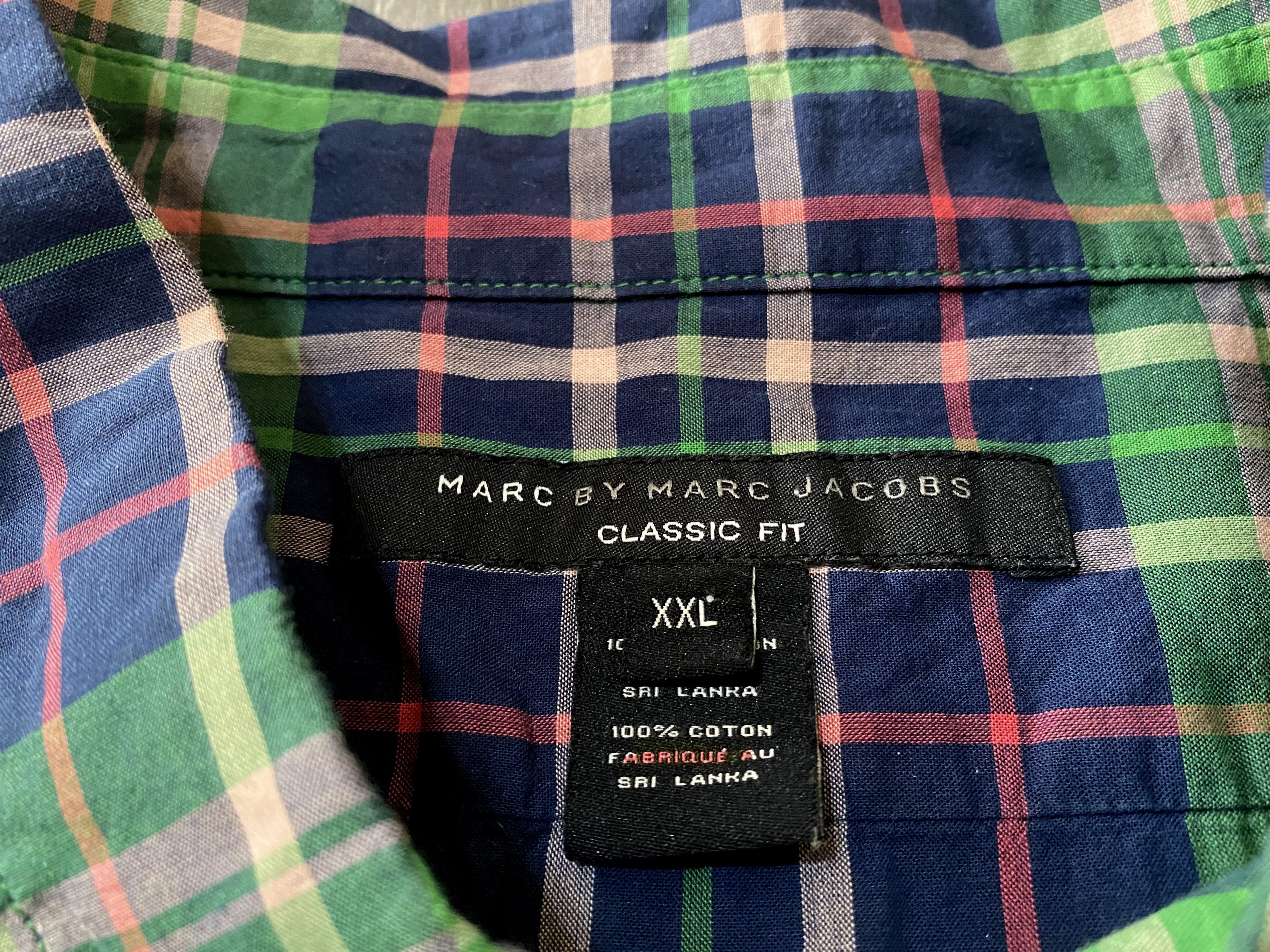 Marc by Marc Jacobs Marc Jacobs Green Checkered Plaid Cotton Long Sleeved Shirt Size US XXL / EU 58 / 5 - 5 Thumbnail