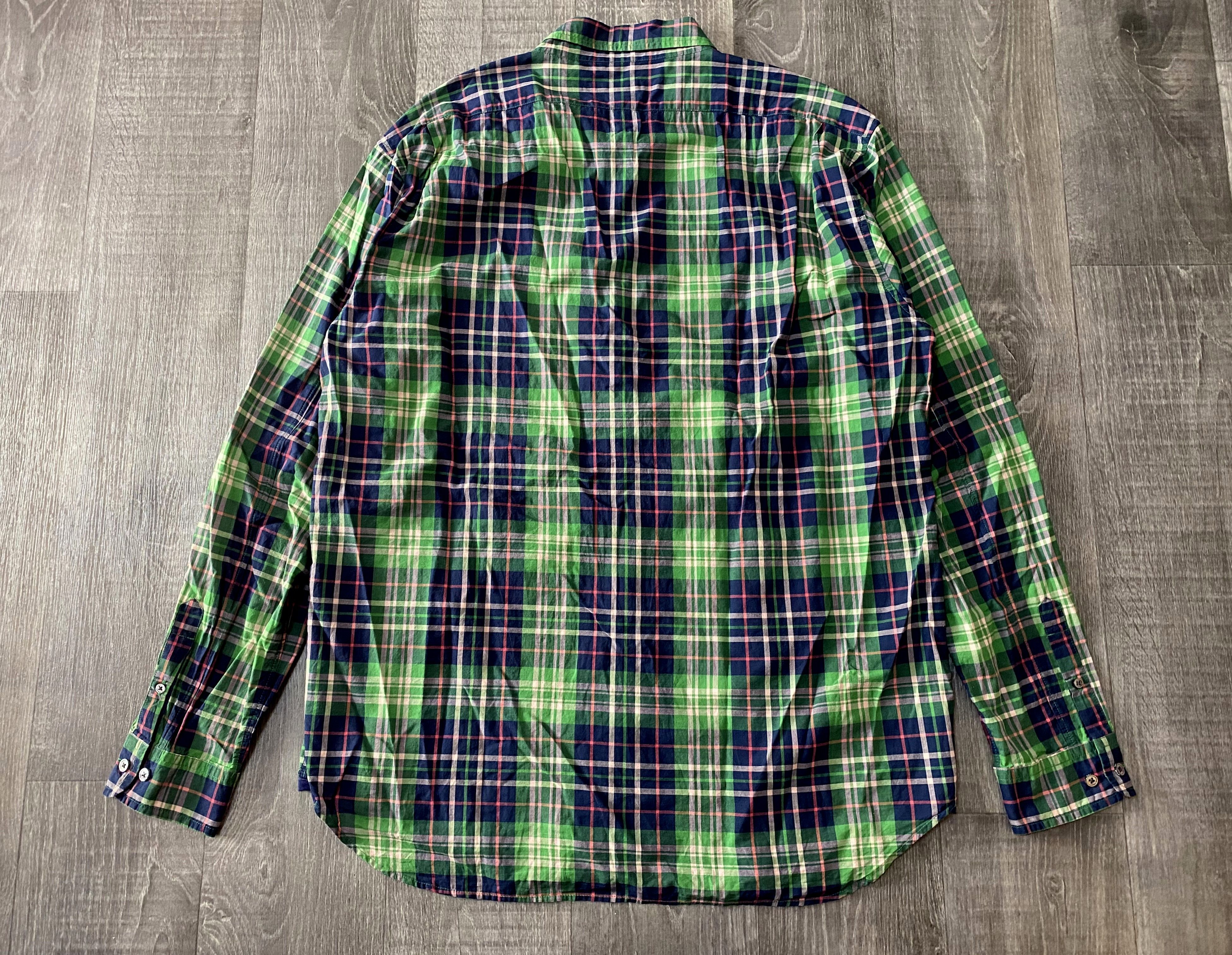 Marc by Marc Jacobs Marc Jacobs Green Checkered Plaid Cotton Long Sleeved Shirt Size US XXL / EU 58 / 5 - 4 Thumbnail