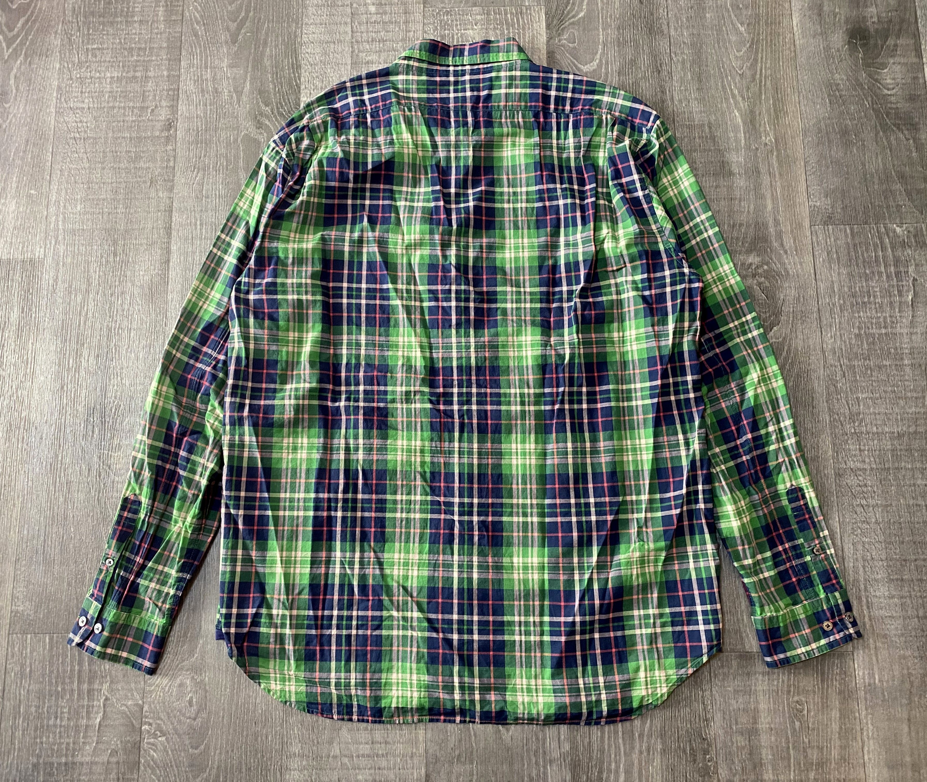 Marc by Marc Jacobs Marc Jacobs Green Checkered Plaid Cotton Long Sleeved Shirt Size US XXL / EU 58 / 5 - 3 Thumbnail