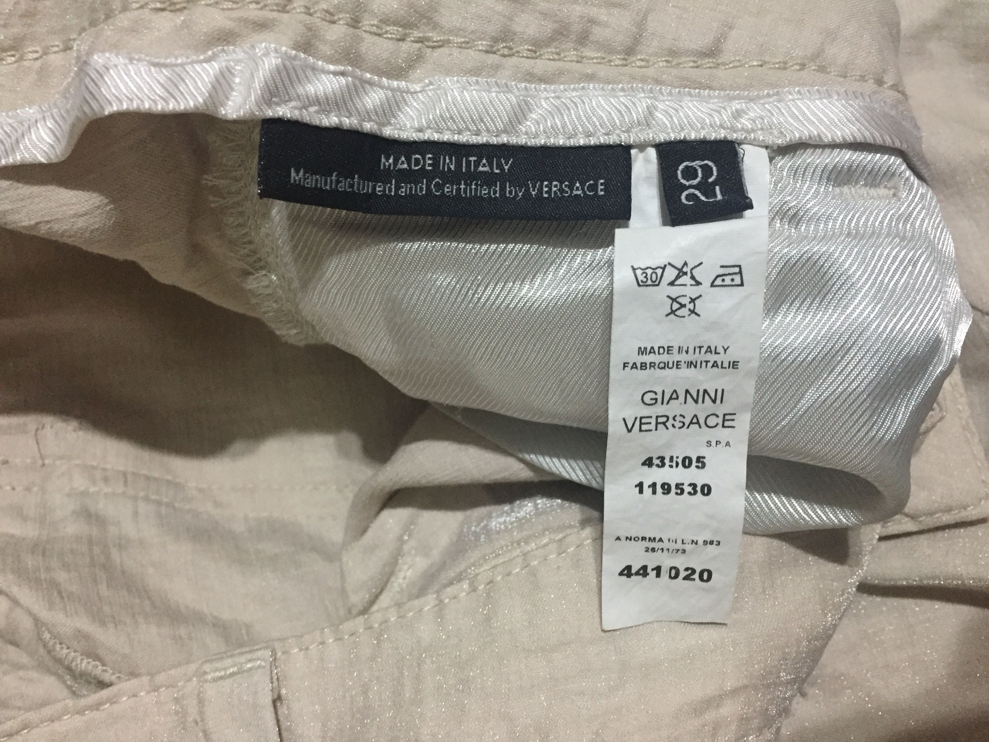 Versace Versace Shimmer Combat Multipocket Pants Cargo Trousers Size 29" - 8 Thumbnail