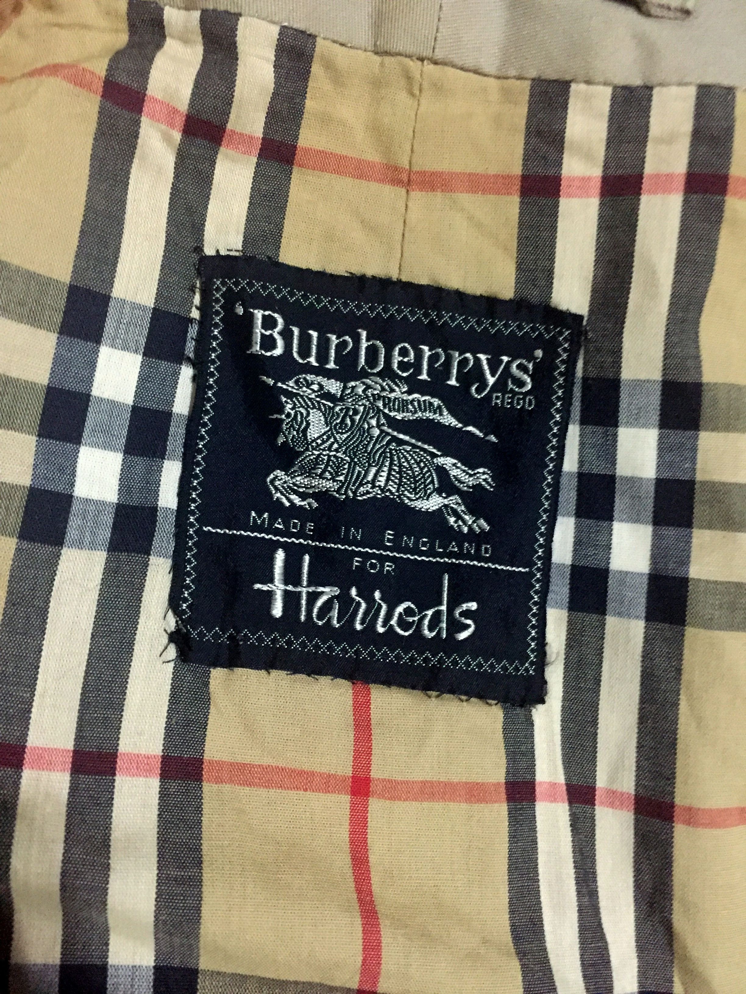 Burberry Burberrys Vintage Trench Coat Nova Check Inner for Harrods Size US S / EU 44-46 / 1 - 8 Thumbnail
